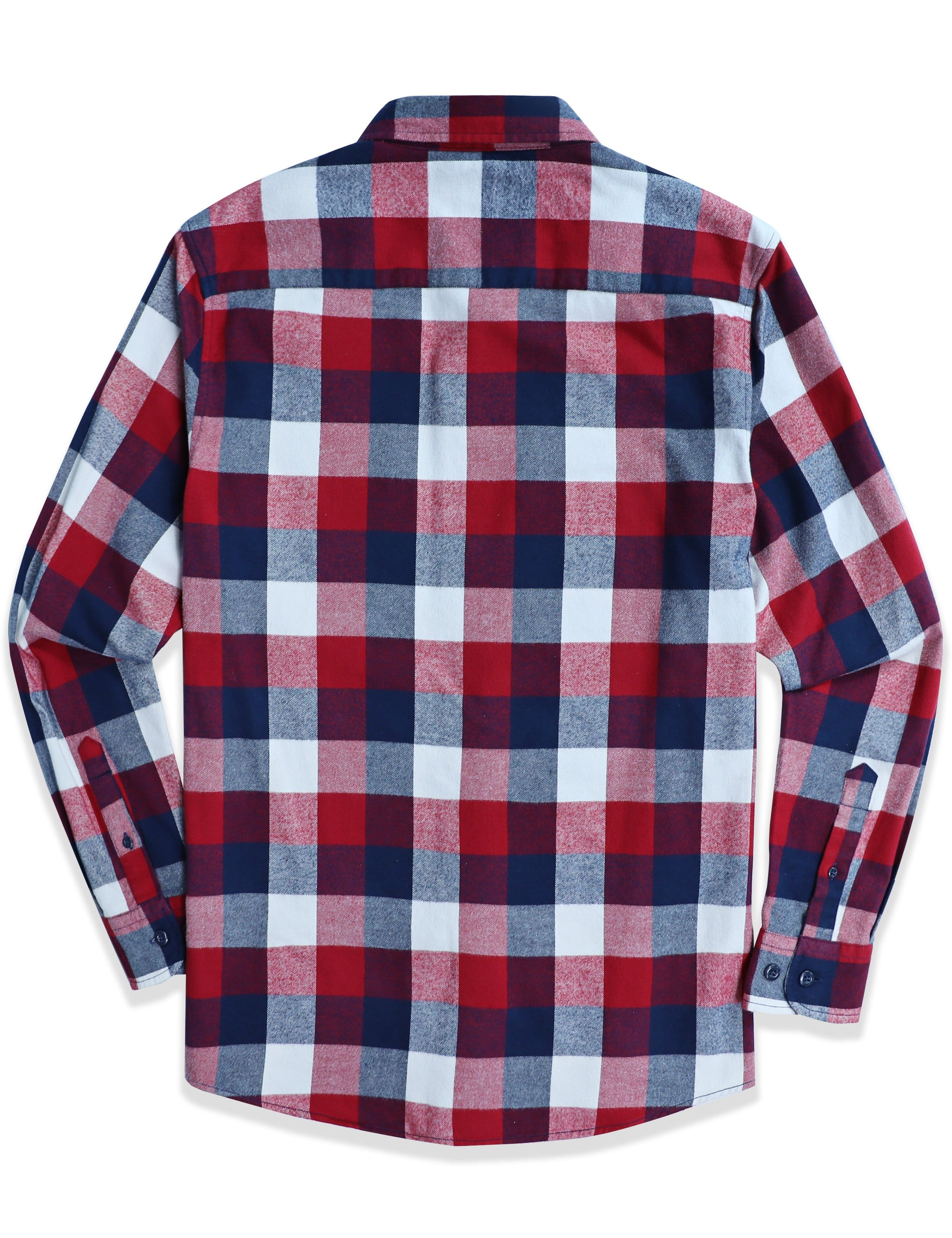 Men's Plaid Flannel Long Sleeve Shirts #0347