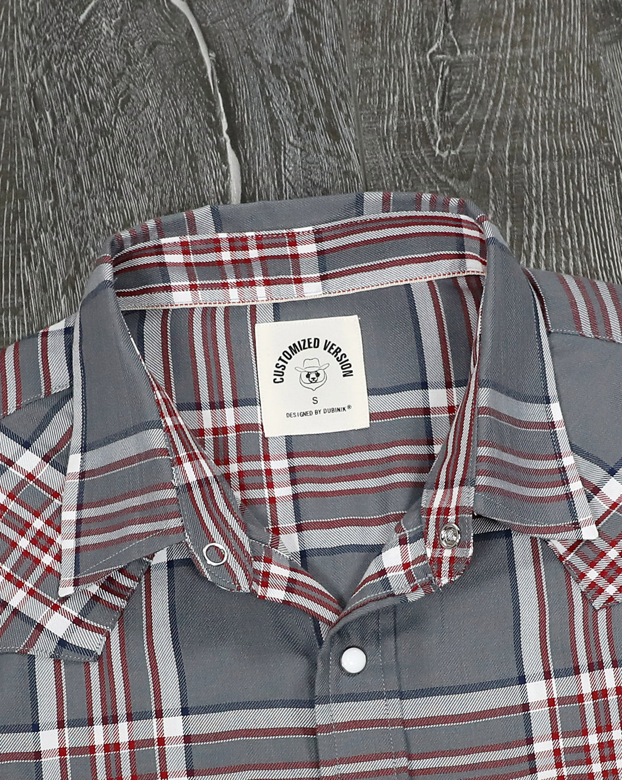 Chemises à carreaux à manches courtes en fibre de bambou Dubinik® pour hommes, style cowboy occidental, style vintage décontracté, avec boutons-pression nacrés, #29303