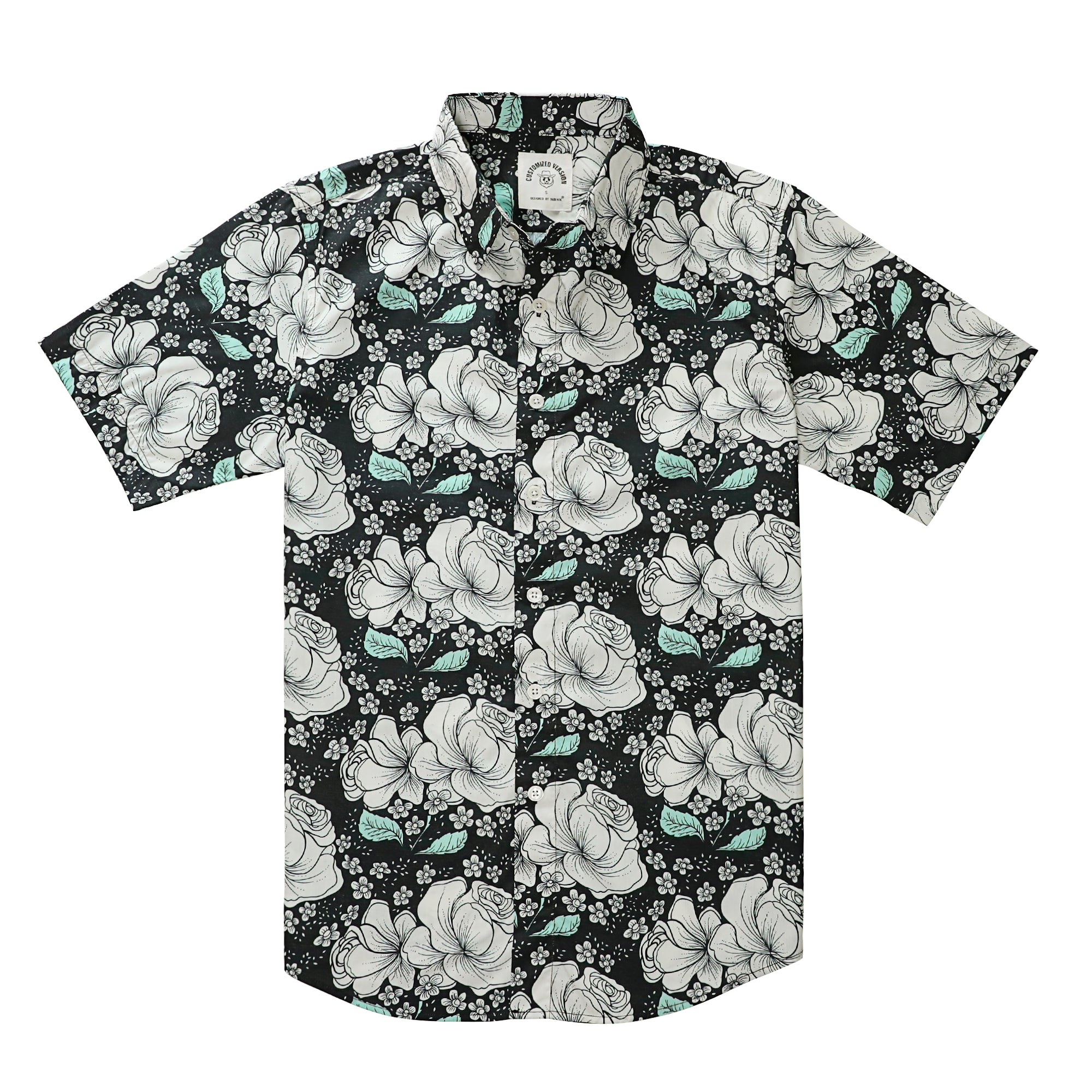Hawaiihemd für Herren, Aloha, tropisch, kurzärmelig, Button-Down-Print, Strandhemden #2604