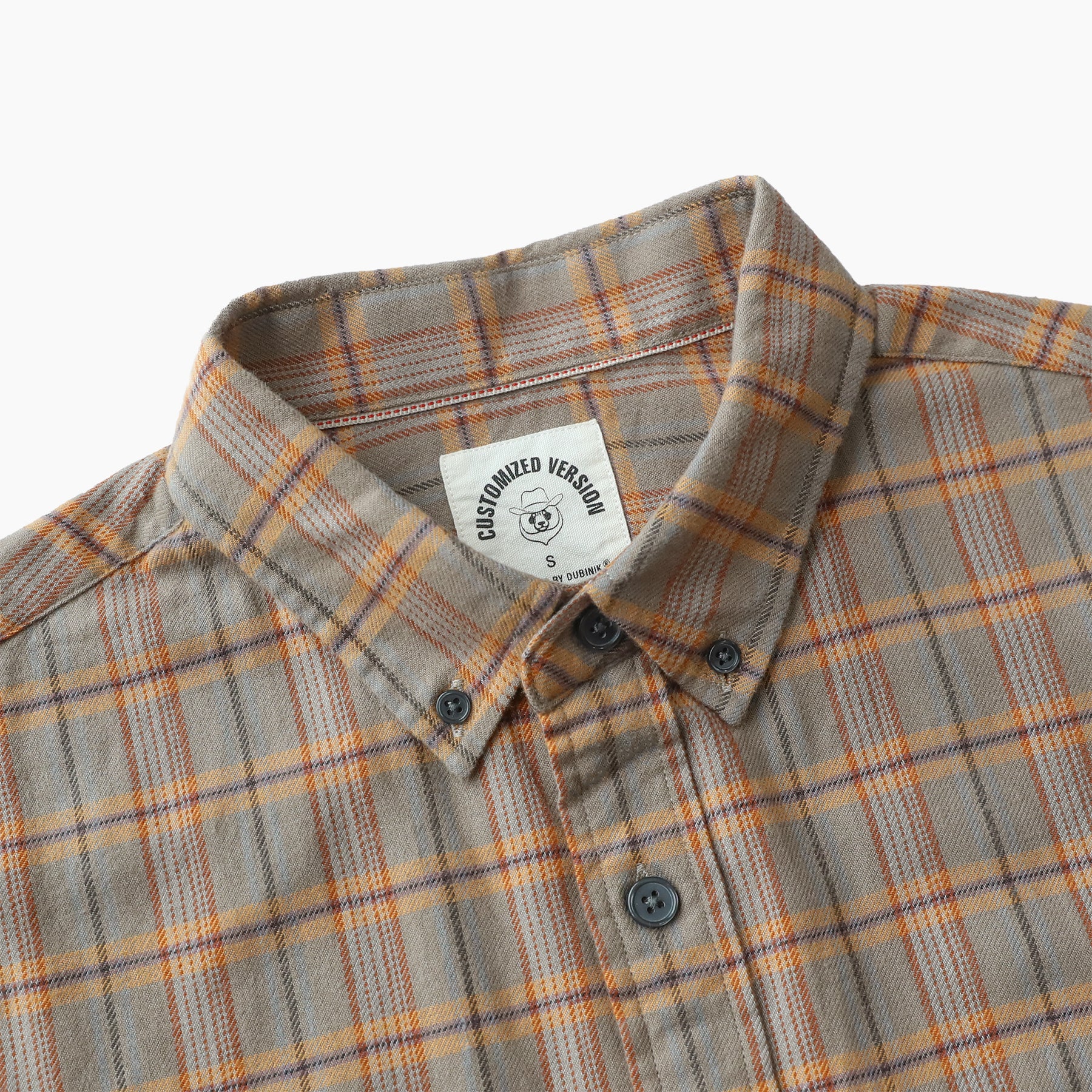 Herren Kariertes Flanell Langarmhemd #0334
