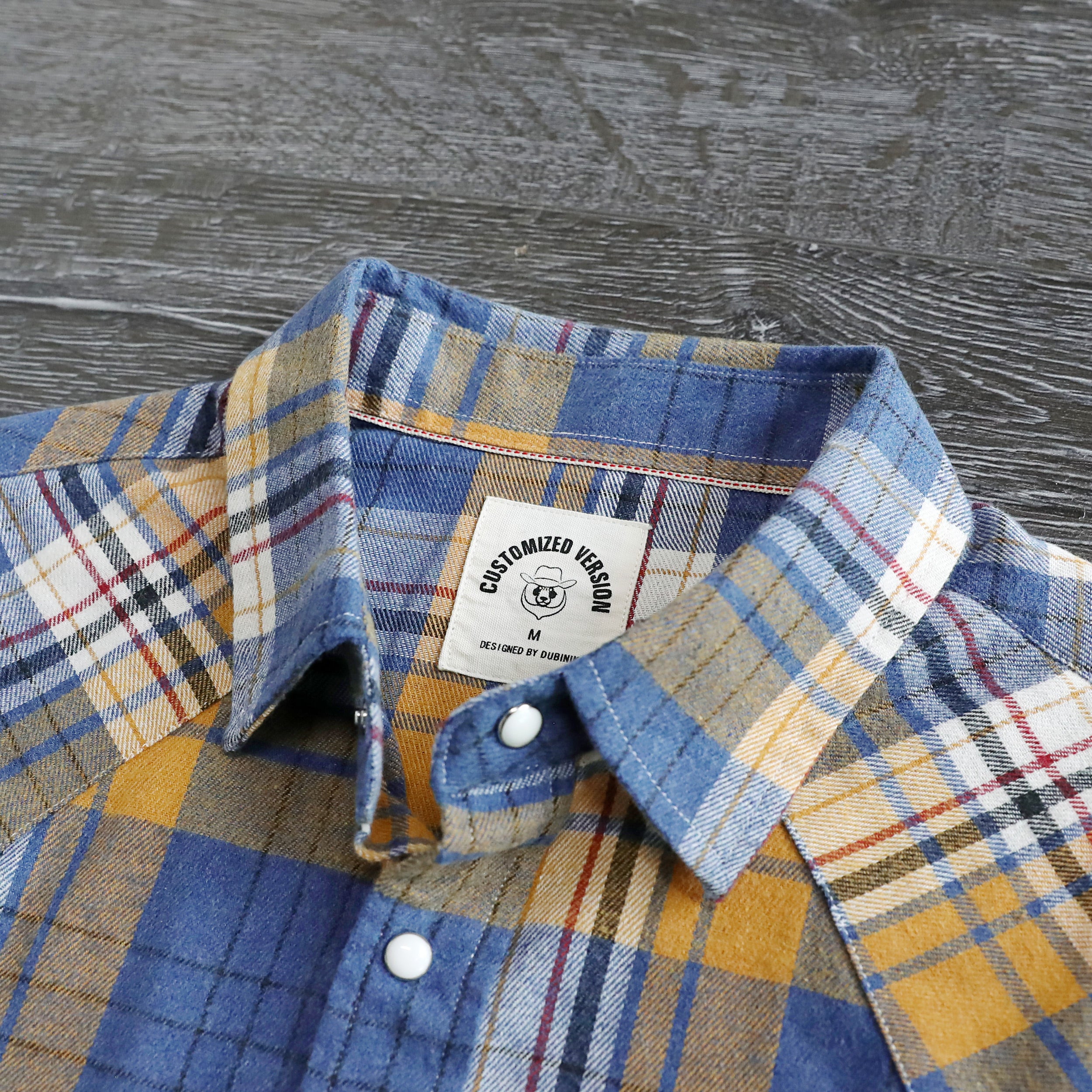 Mens Flannel Long Sleeve Pearl Snap Buttons Western Cowboy Vintage Casual Shirts #2822