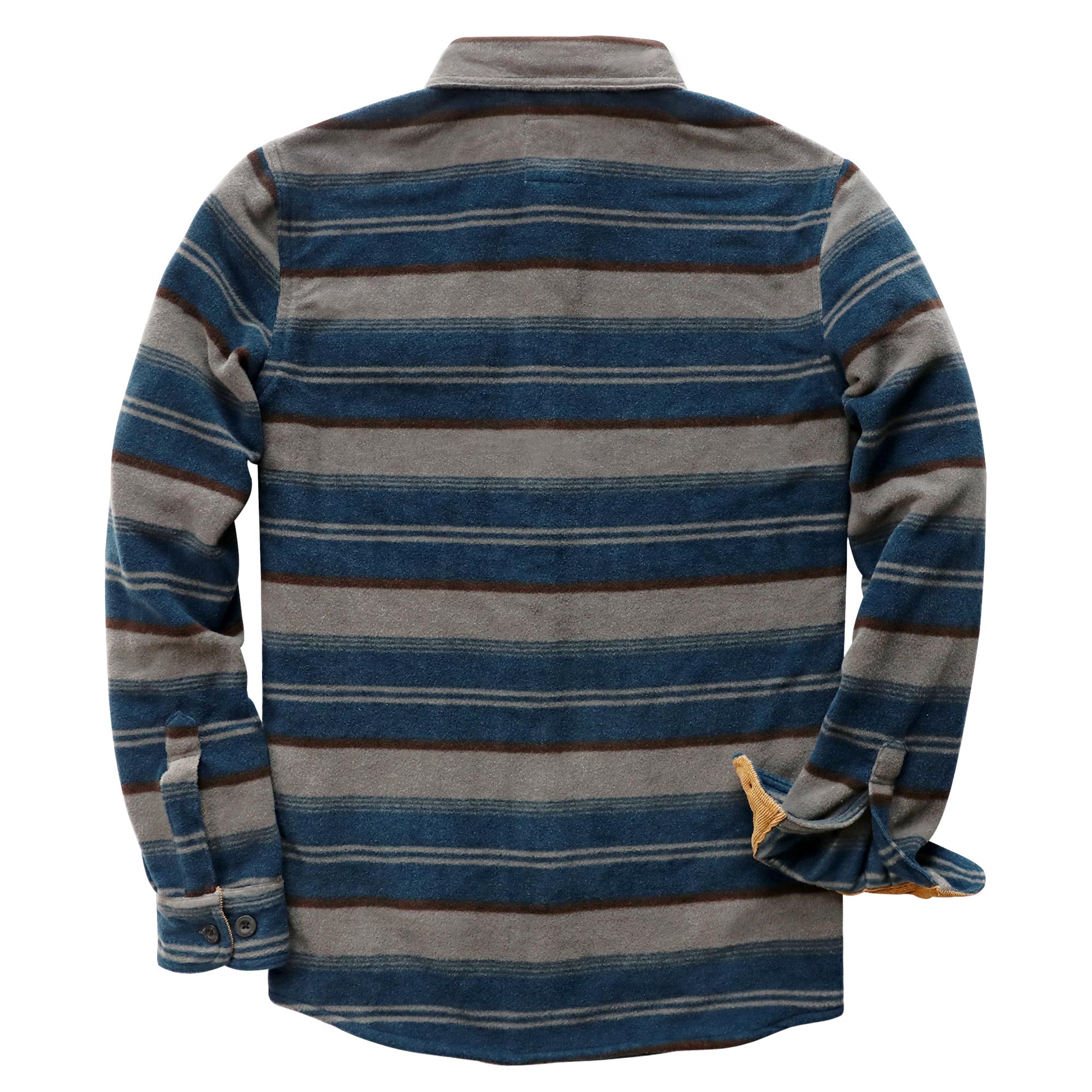 Mens Long Sleeve Fleece Shirt Casual Button Down Light-in-weight Shirt #1821