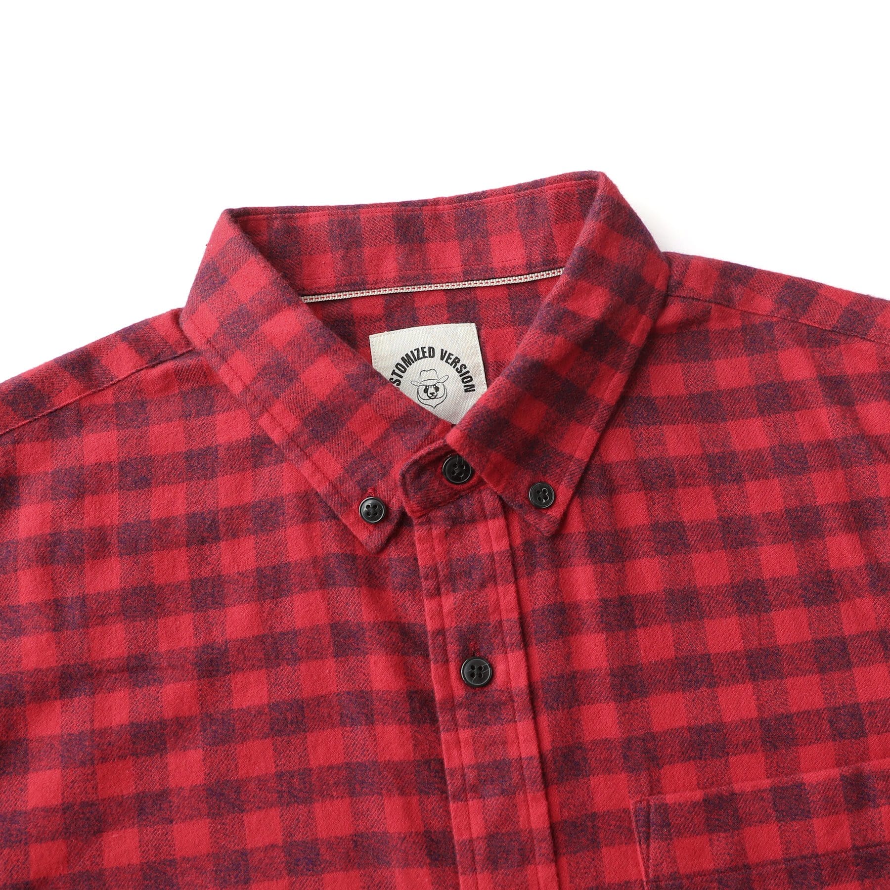 Herren Kariertes Flanell Langarmhemd #0307