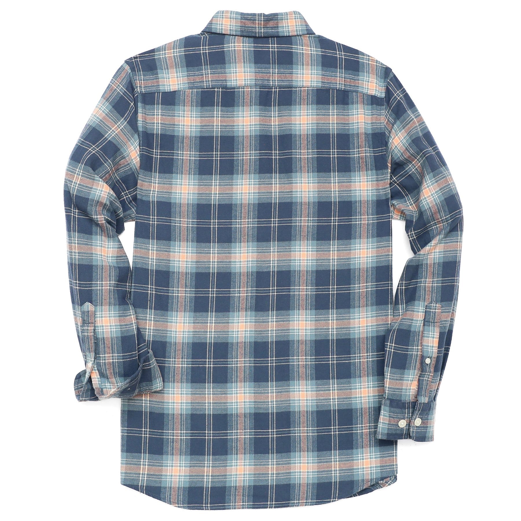 Herren Kariertes Flanell Langarmhemd #0319