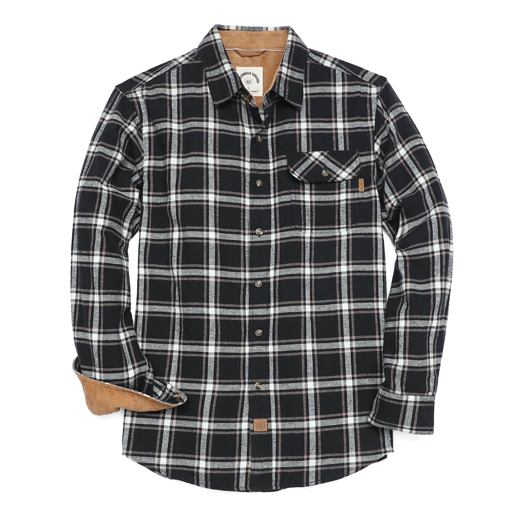 Mens Midweight Flannel Shirts Long Sleeve Casual Button Down Brushed 100% Cotton Shirt#1006