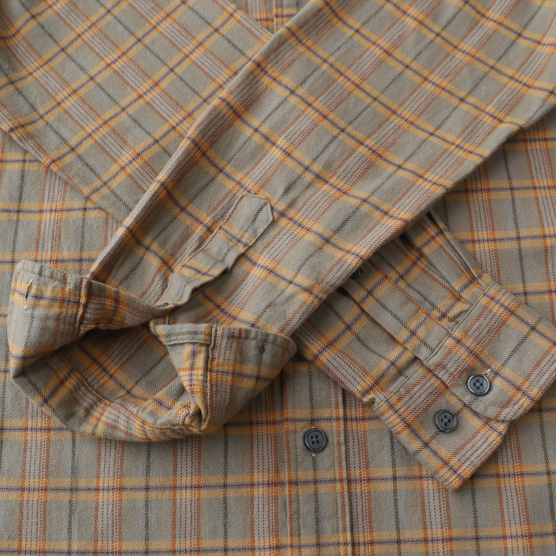 Herren Kariertes Flanell Langarmhemd #0334