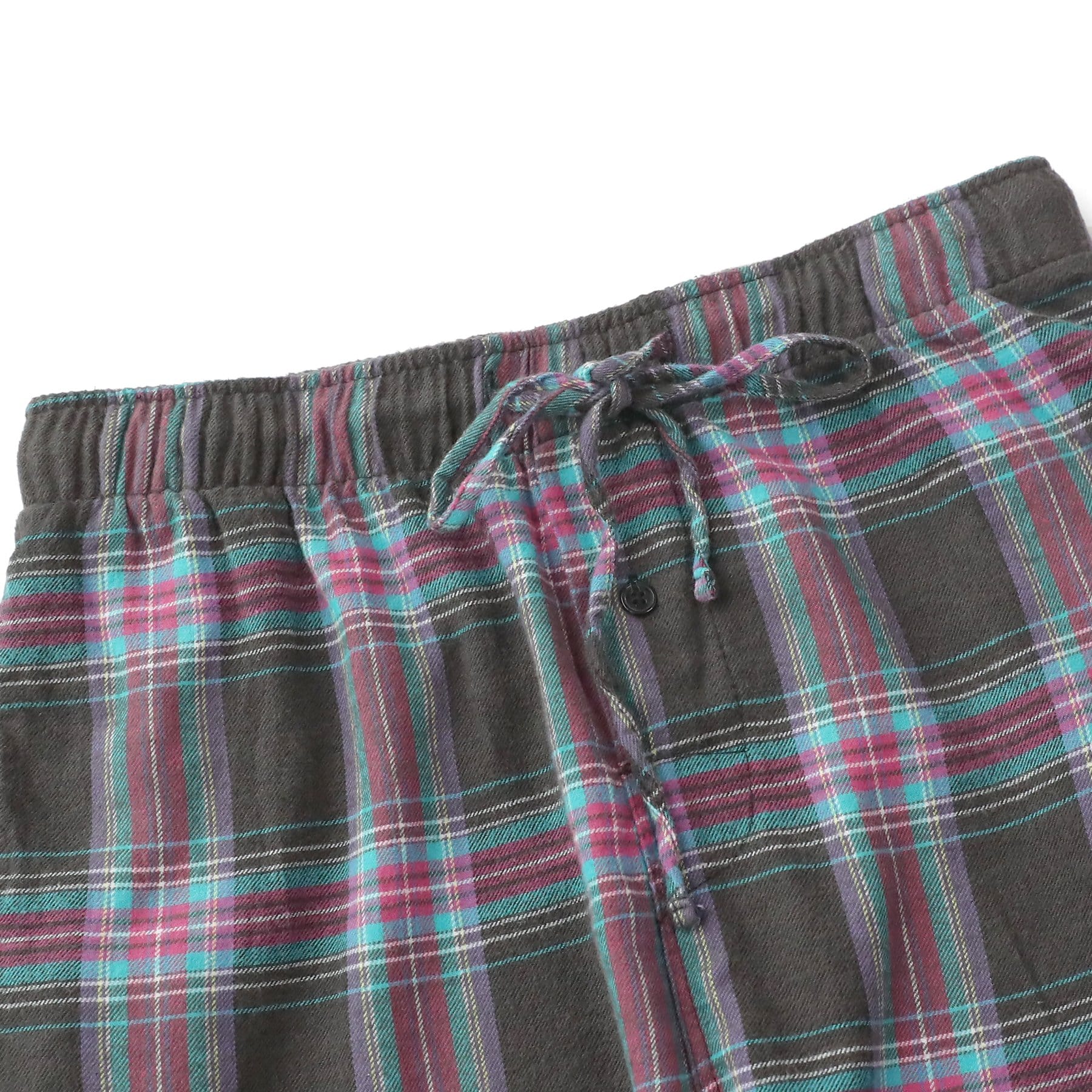 Pyjama en flanelle de coton à carreaux, pantalon de nuit et de détente, bas de pyjama avec poches et braguette boutonnée #3004