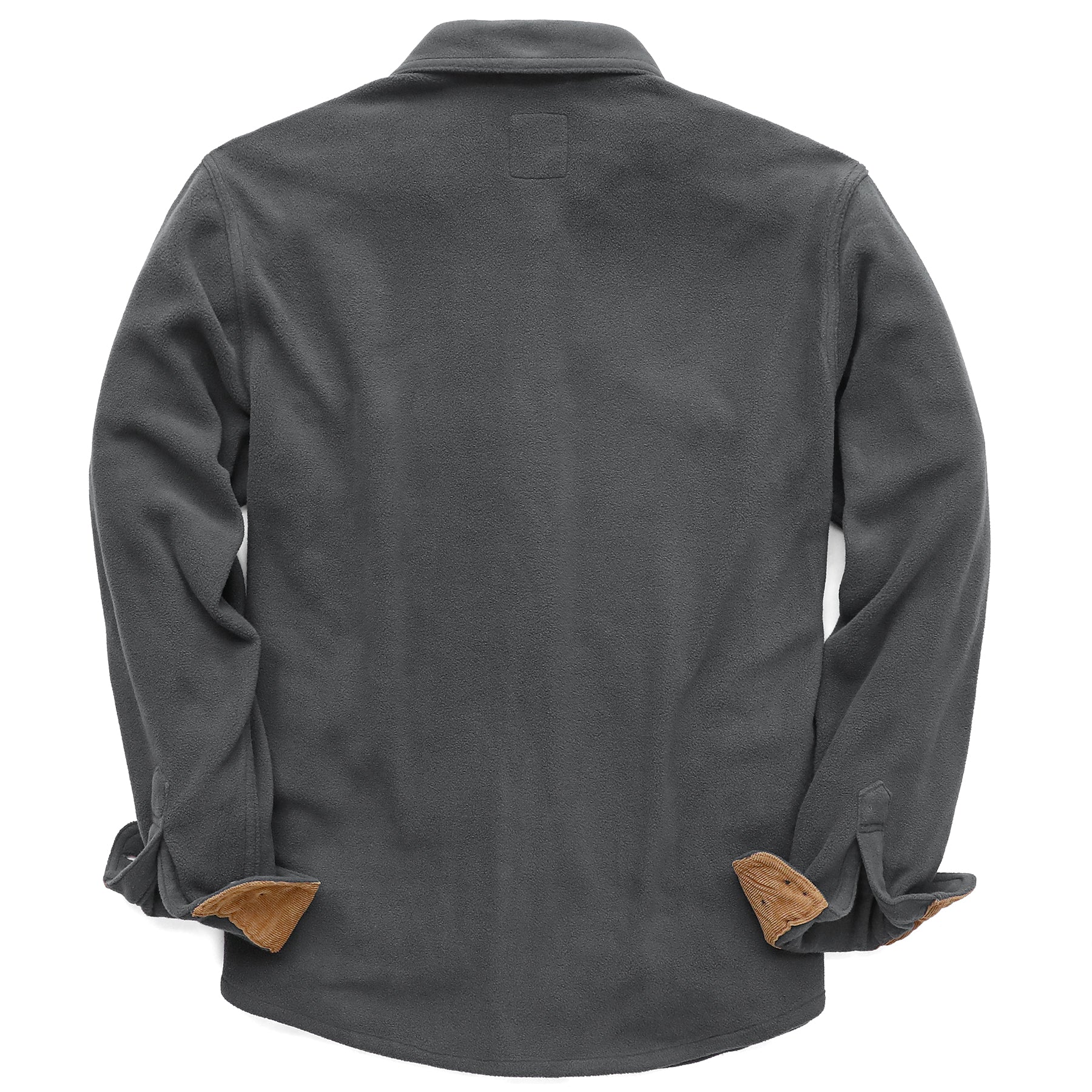 Mens Long Sleeve Fleece Shirt Casual Button Down Light-in-weight Shirt #0244