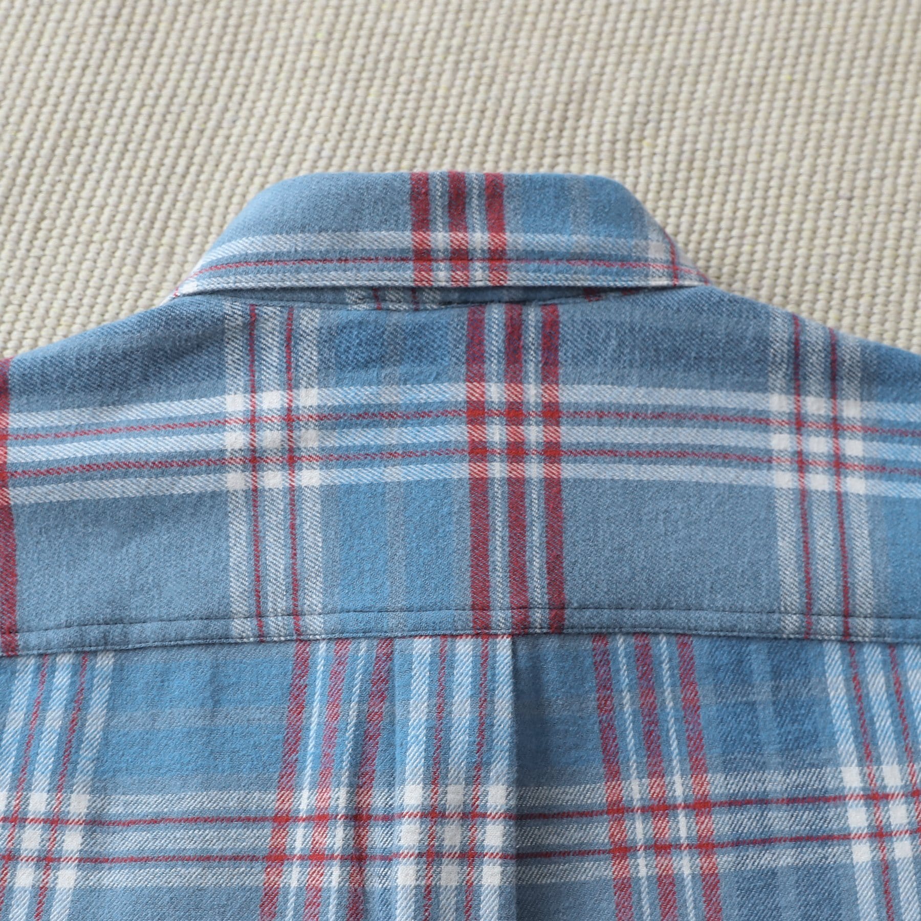 Mens Midweight Flannel Shirts Long Sleeve Casual Button Down Brushed 100% Cotton Shirt#1021