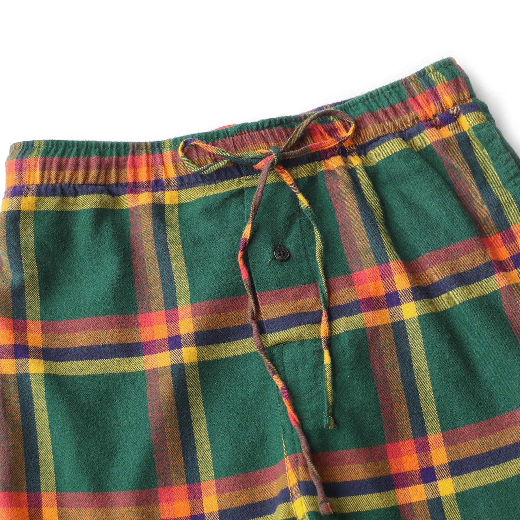 Pyjamahose aus Baumwollflanell mit Karomuster, Schlaf- und Loungehose, Pyjamahose mit Taschen und Hosenschlitz mit Knopfleiste #3006