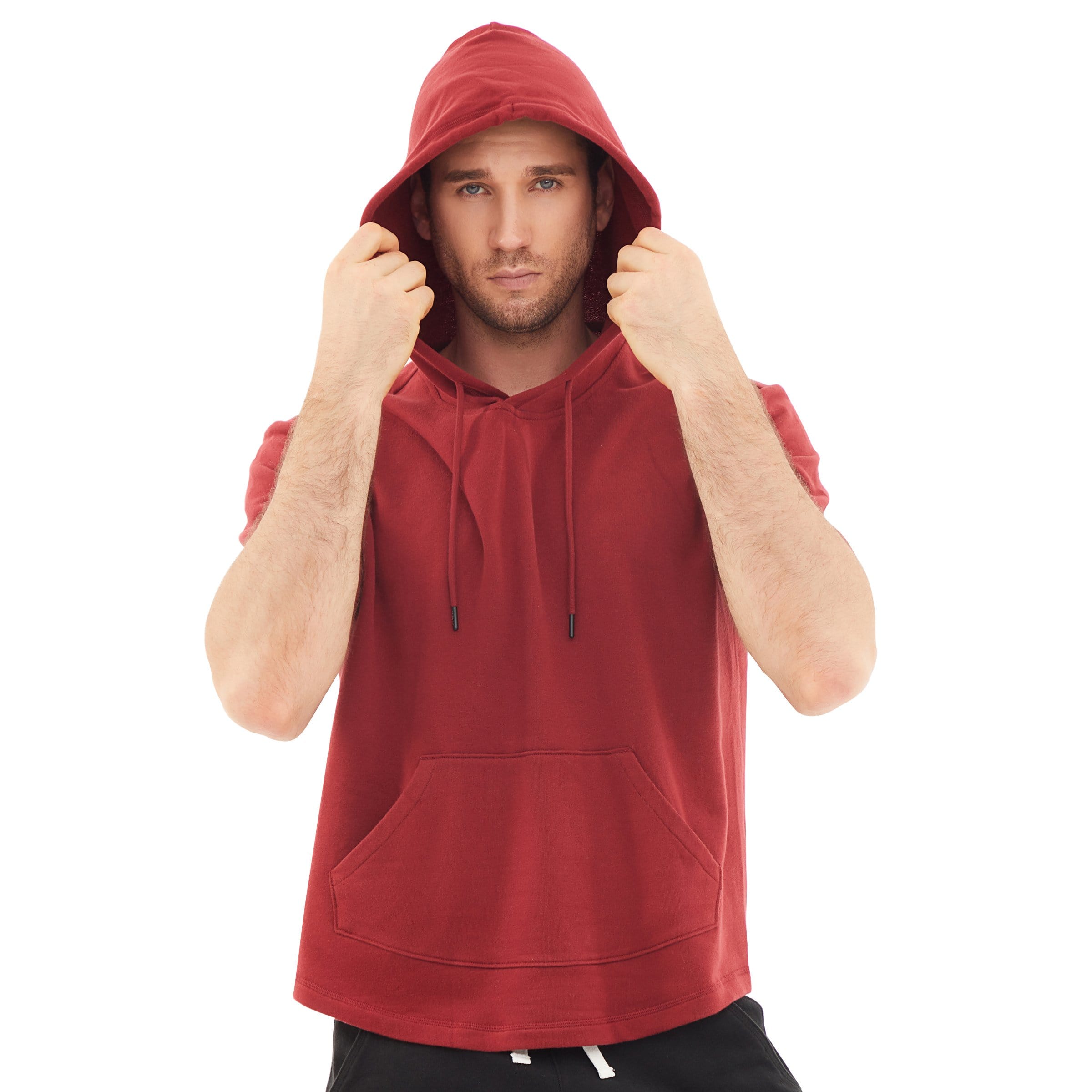 Herren Hoodies Kurzarm Kapuzenpullover #0603