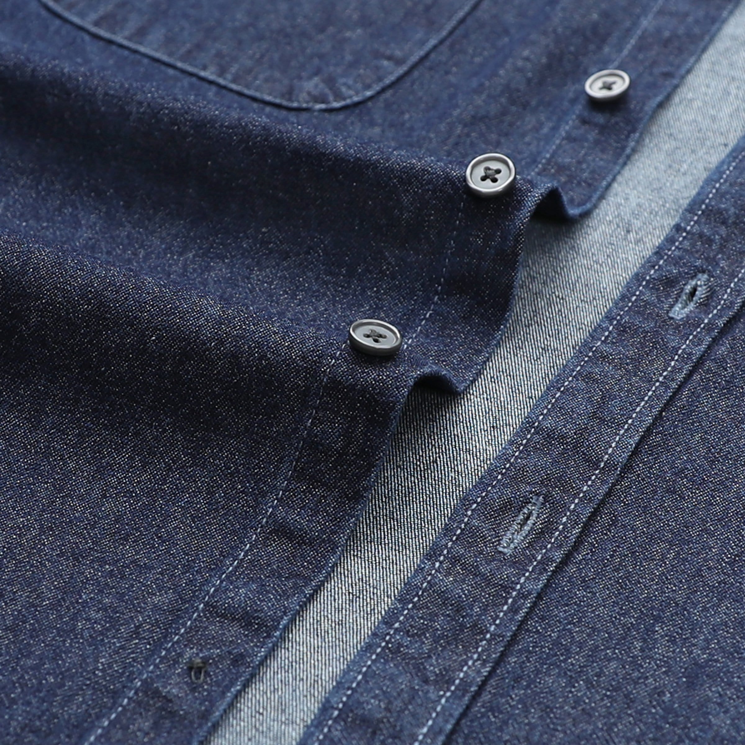 Chemise en jean à manches longues en coton pour homme #4500