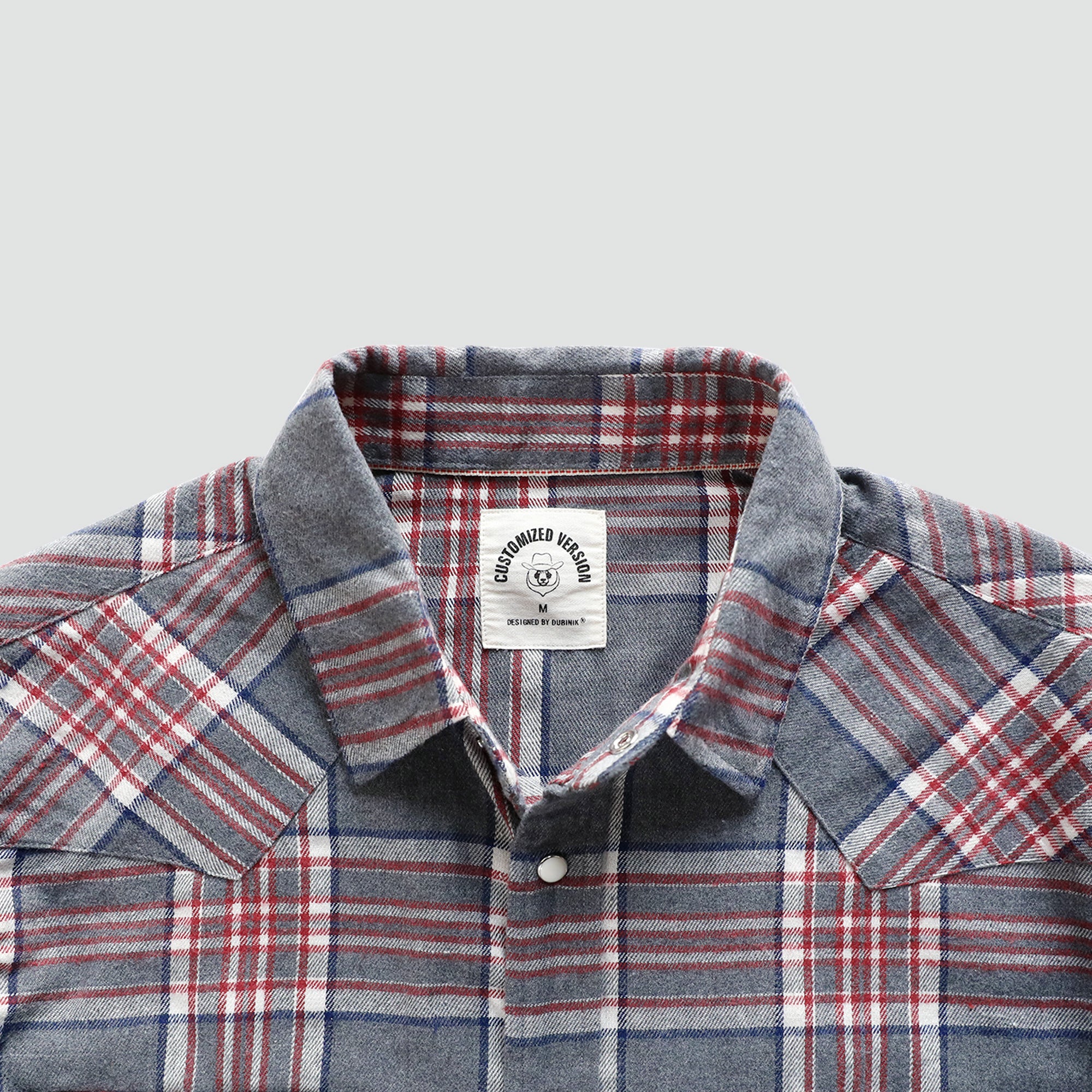 Mens Flannel Long Sleeve Pearl Snap Buttons Western Cowboy Vintage Casual Shirts #2810