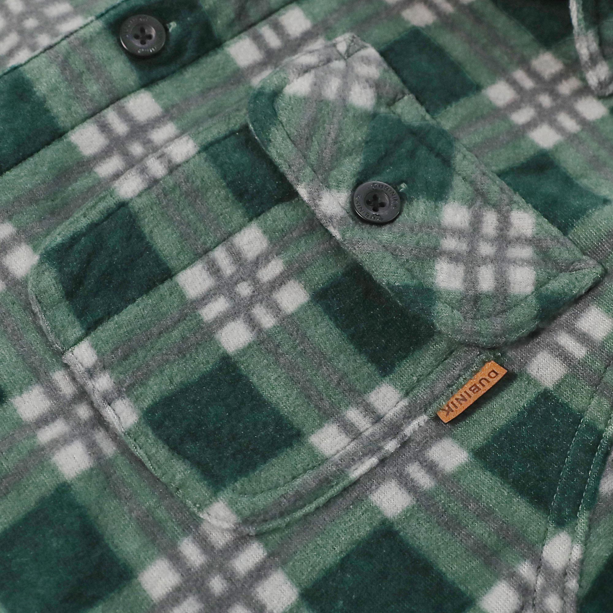 Mens Long Sleeve Fleece Shirt Casual Button Down Light-in-weight Shirt #1823
