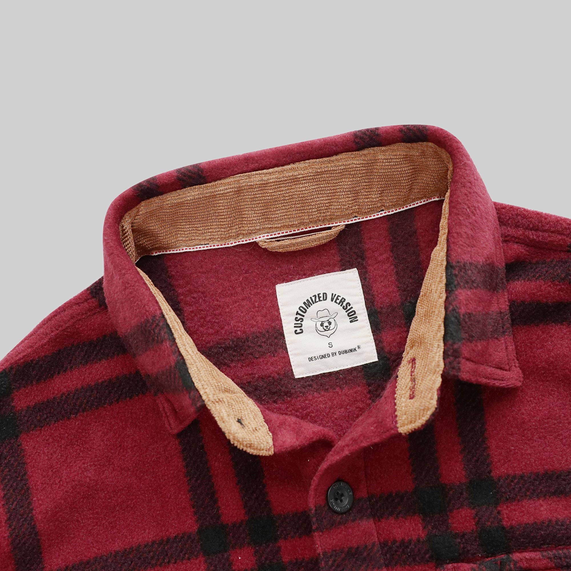 Mens Long Sleeve Fleece Shirt Casual Button Down Light-in-weight Shirt #1818
