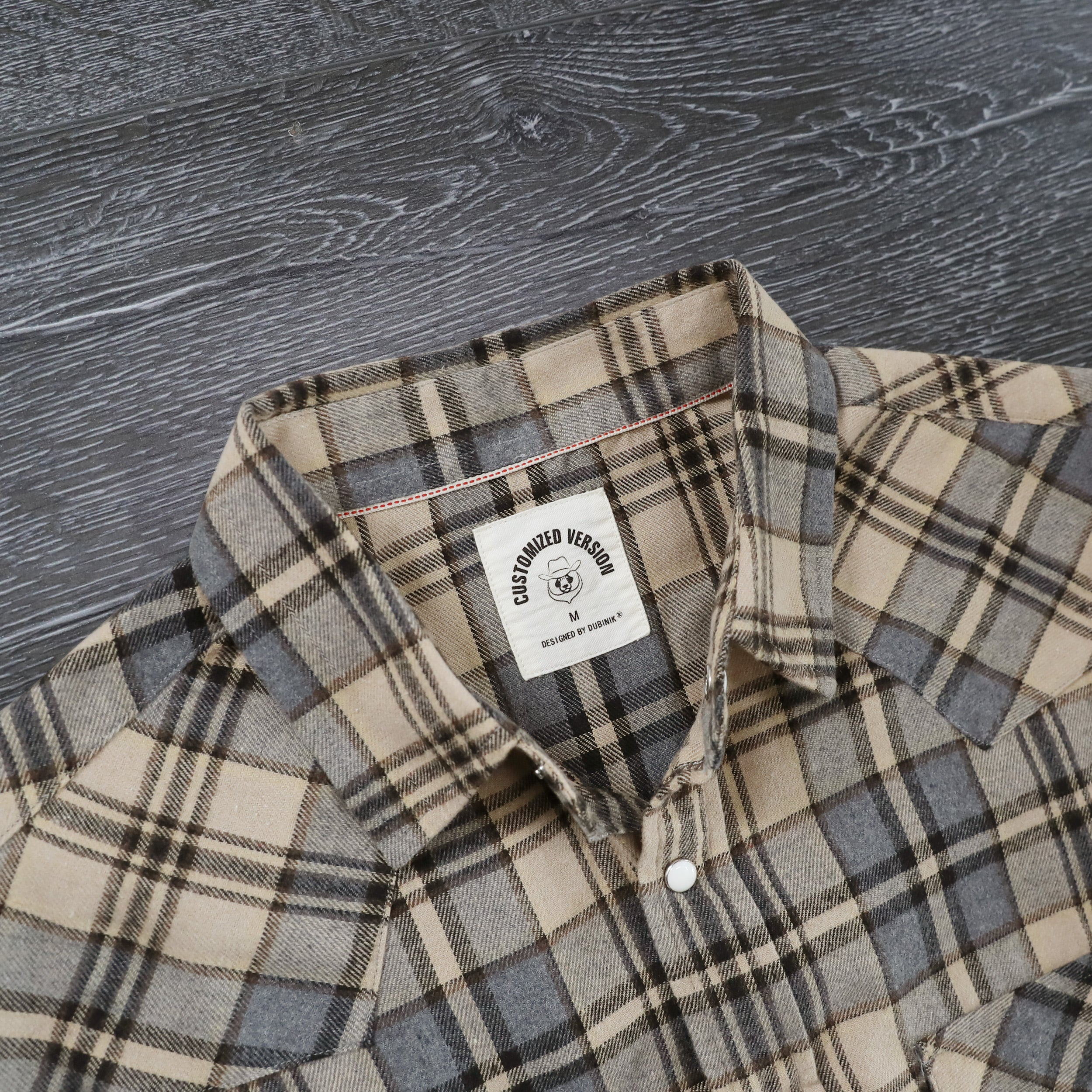 Dubinik® Flannel Shirt for Men Western Cowboy Pearl Snap Shirts for Men Long Sleeve Vintage Buttons Down Plaid Shirt #28901