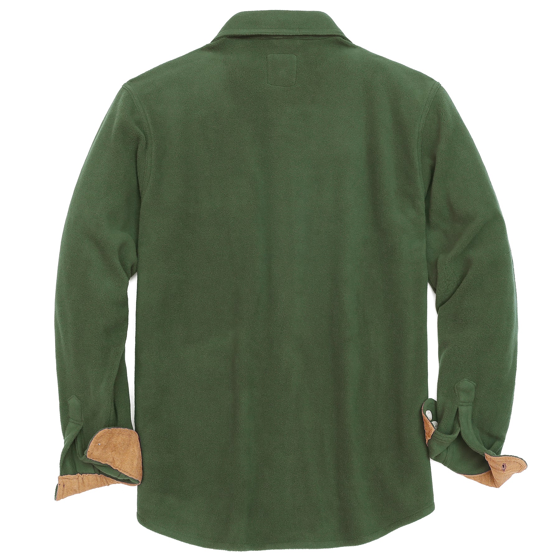 Mens Long Sleeve Fleece Shirt Casual Button Down Light-in-weight Shirt #0241