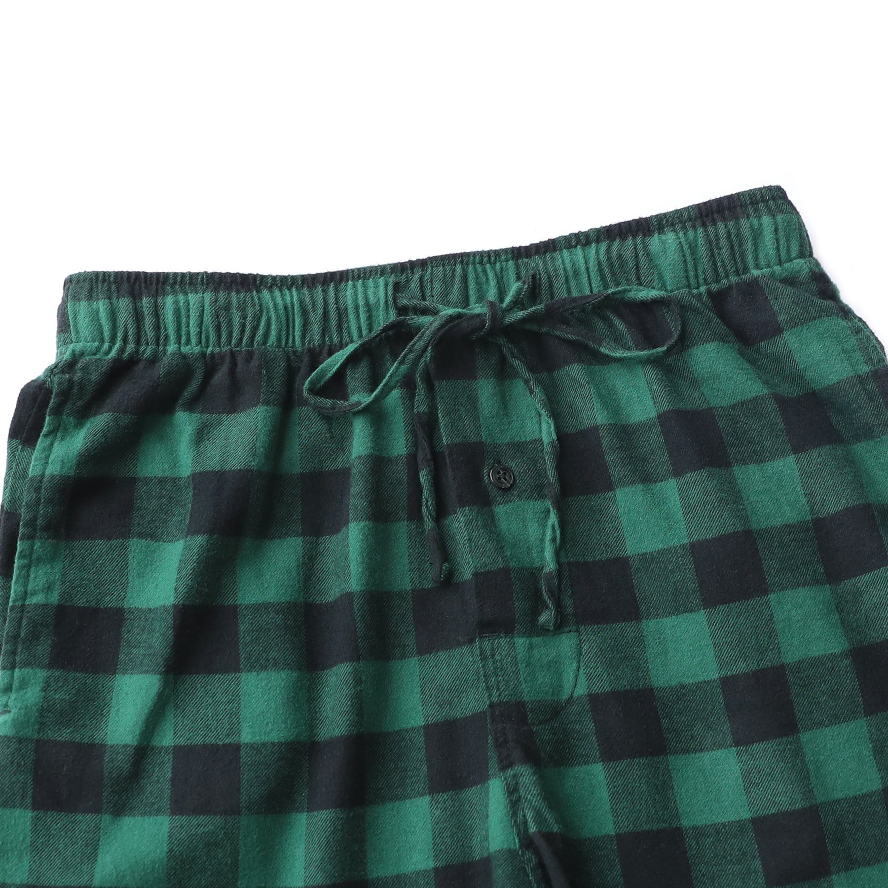 Pyjama en flanelle de coton à carreaux, pantalon de nuit et de détente, bas de pyjama avec poches et braguette boutonnée #3008