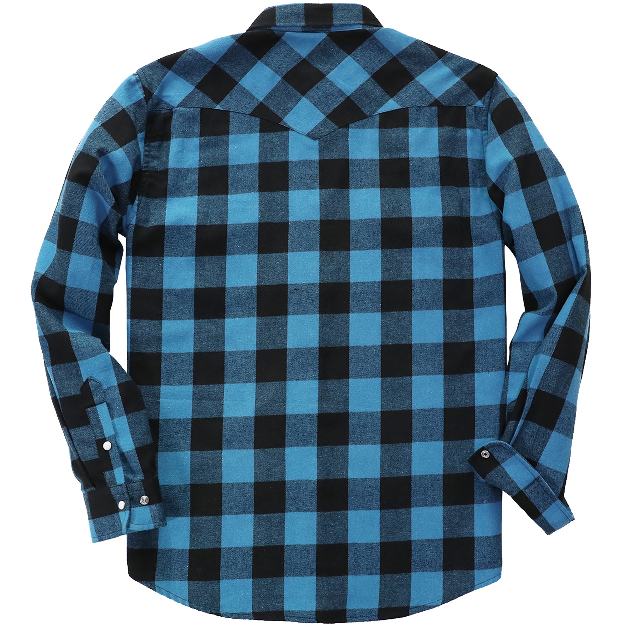 Mens Flannel Long Sleeve Pearl Snap Buttons Western Cowboy Vintage Casual Shirts #2803