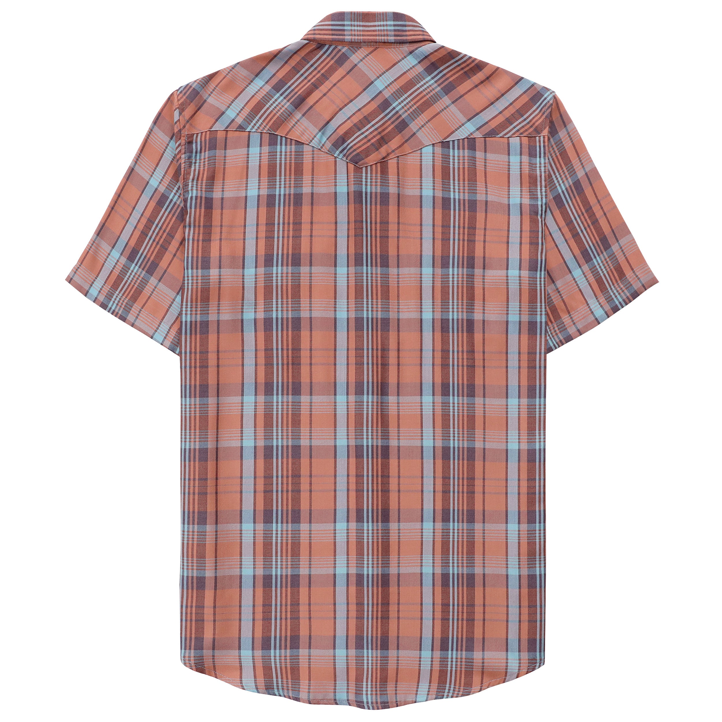 Chemises à carreaux à manches courtes pour hommes en fibre de bambou Dubinik®, style cowboy occidental, style vintage décontracté, avec boutons-pression nacrés, #2916