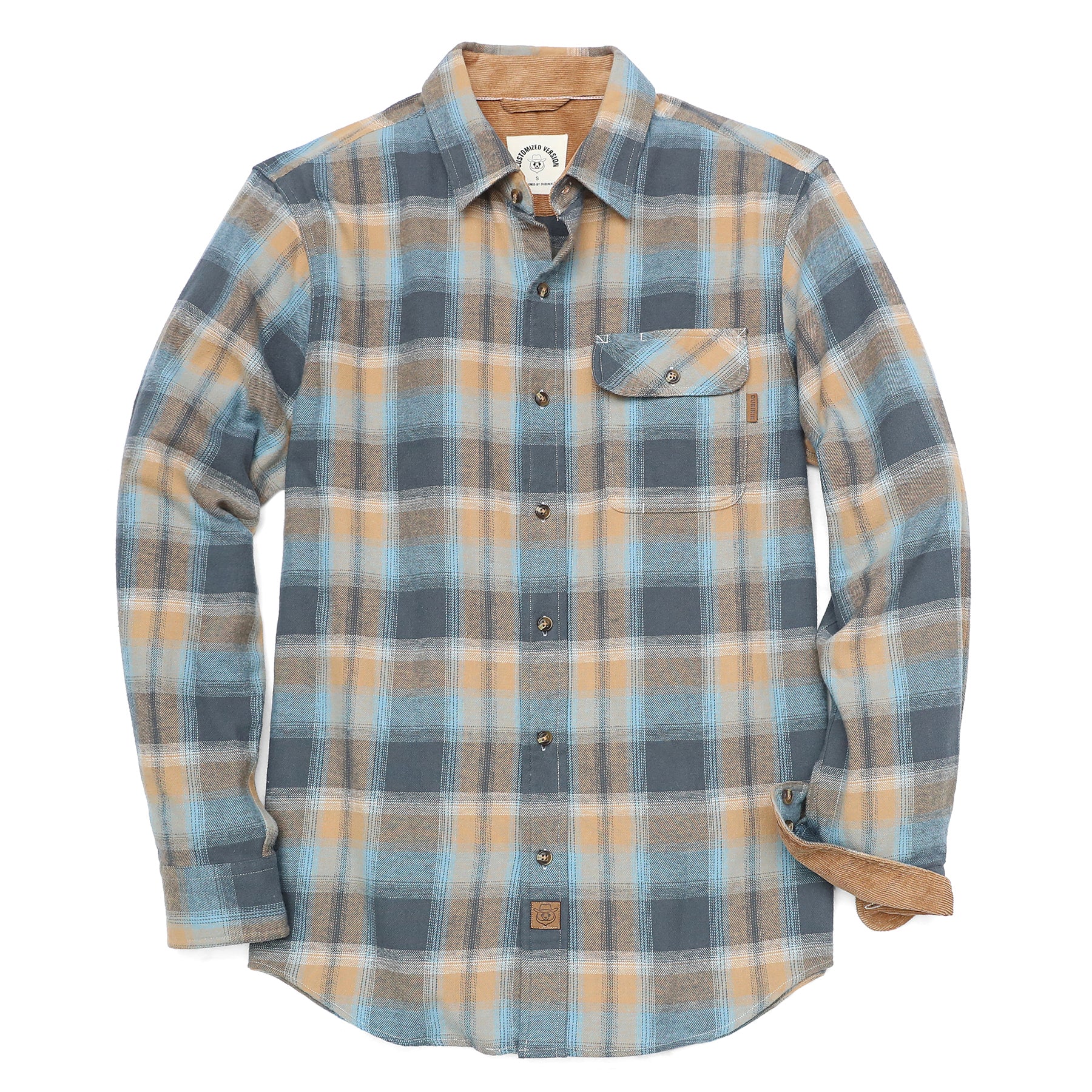 Mens Midweight Flannel Shirts Long Sleeve Casual Button Down Brushed 100% Cotton Shirt#1011