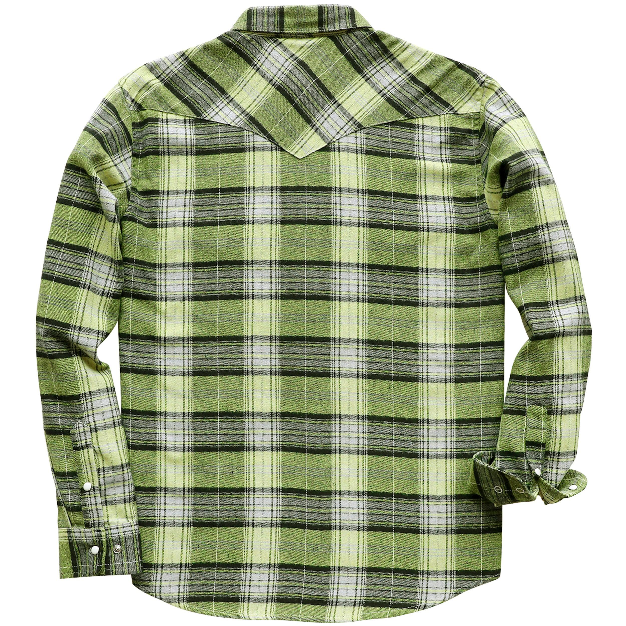 Mens Flannel Long Sleeve Pearl Snap Buttons Western Cowboy Vintage Casual Shirts #2812