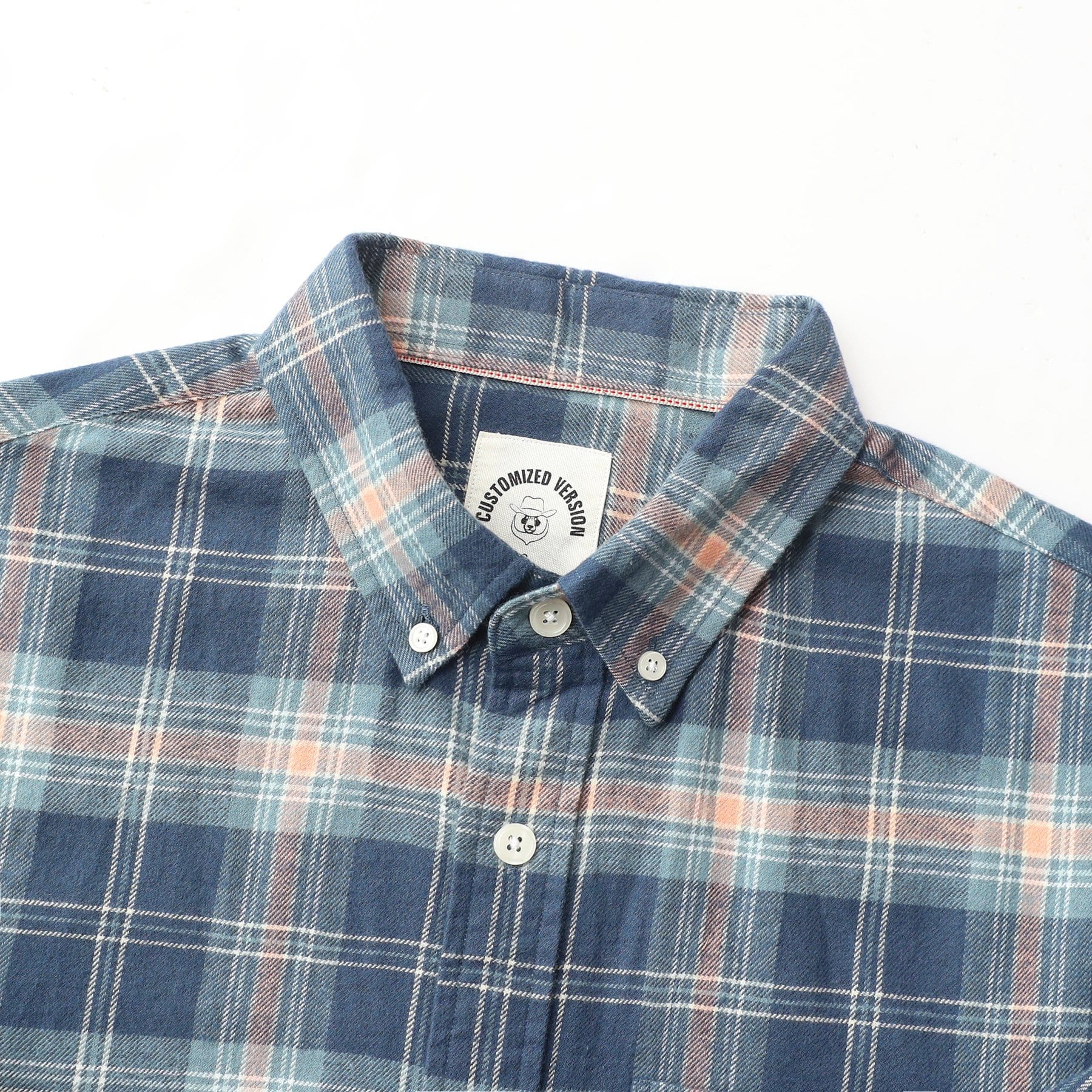 Herren Kariertes Flanell Langarmhemd #0319