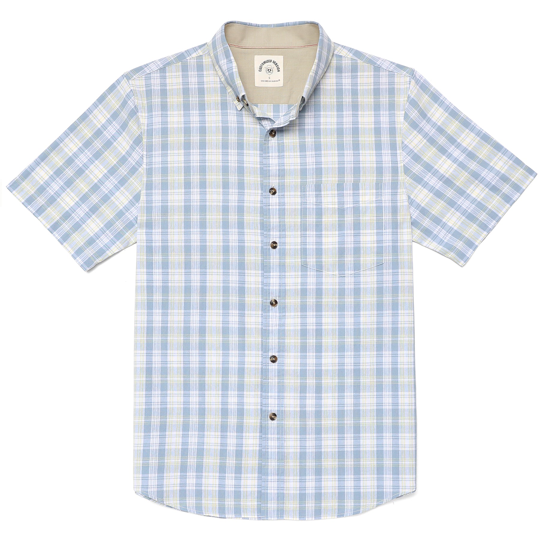 Chemise décontractée en coton à manches courtes pour homme #0020 
