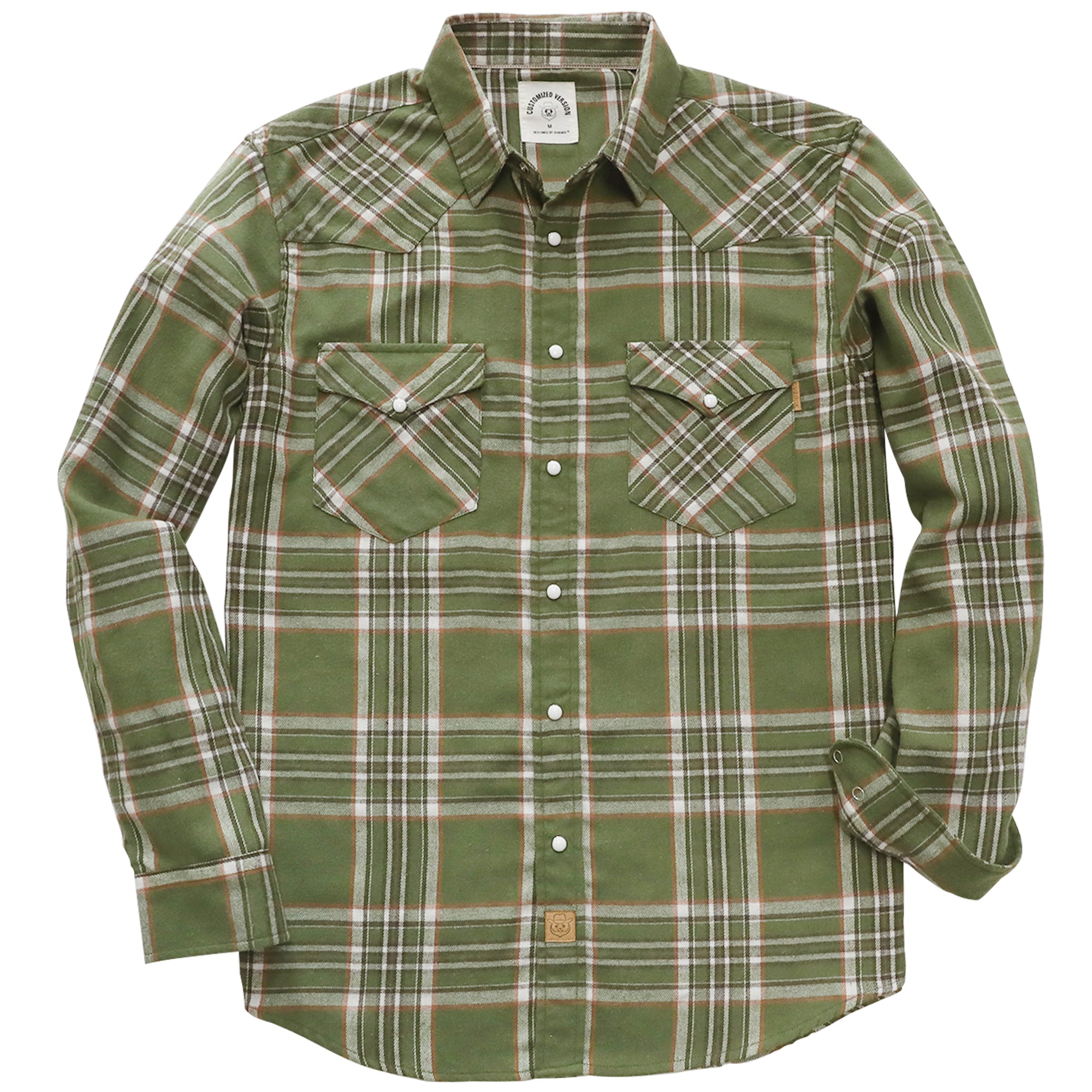 Mens Flannel Long Sleeve Pearl Snap Buttons Western Cowboy Vintage Casual Shirts #2808