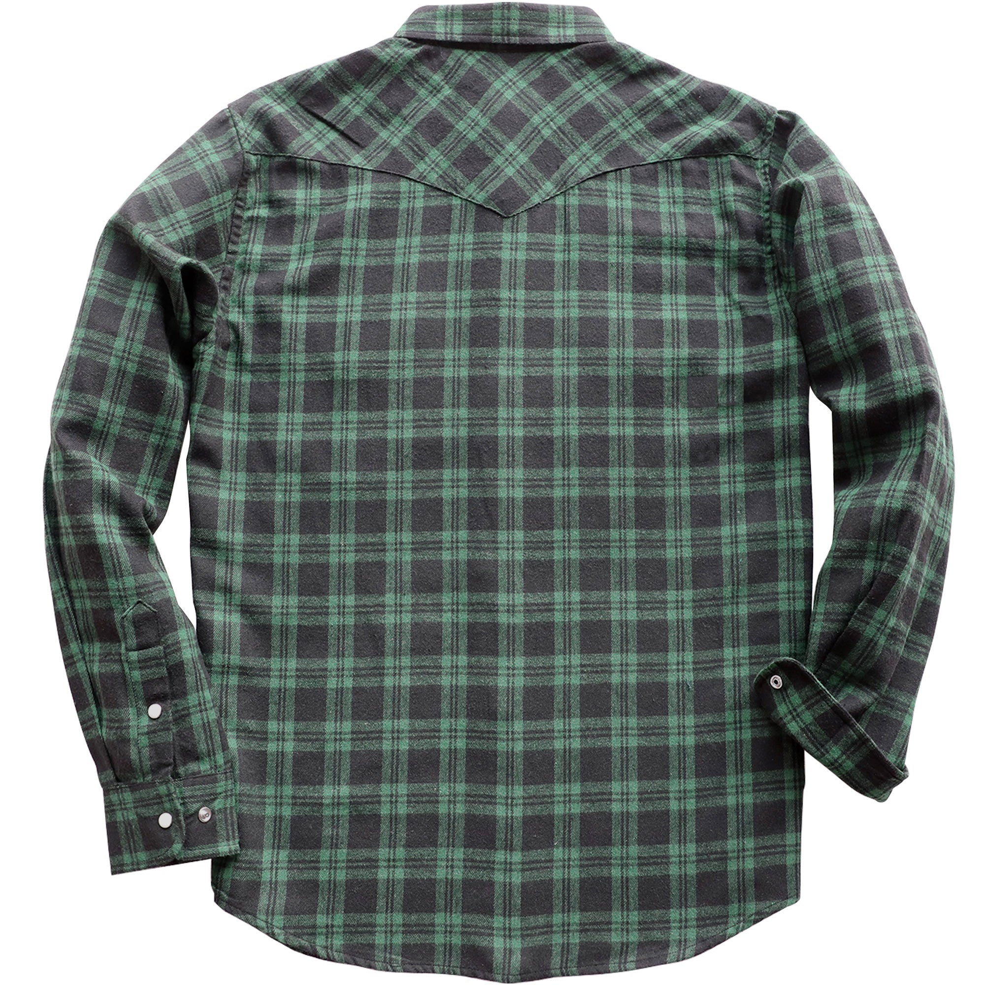 Mens Flannel Long Sleeve Pearl Snap Buttons Western Cowboy Vintage Casual Shirts #2807