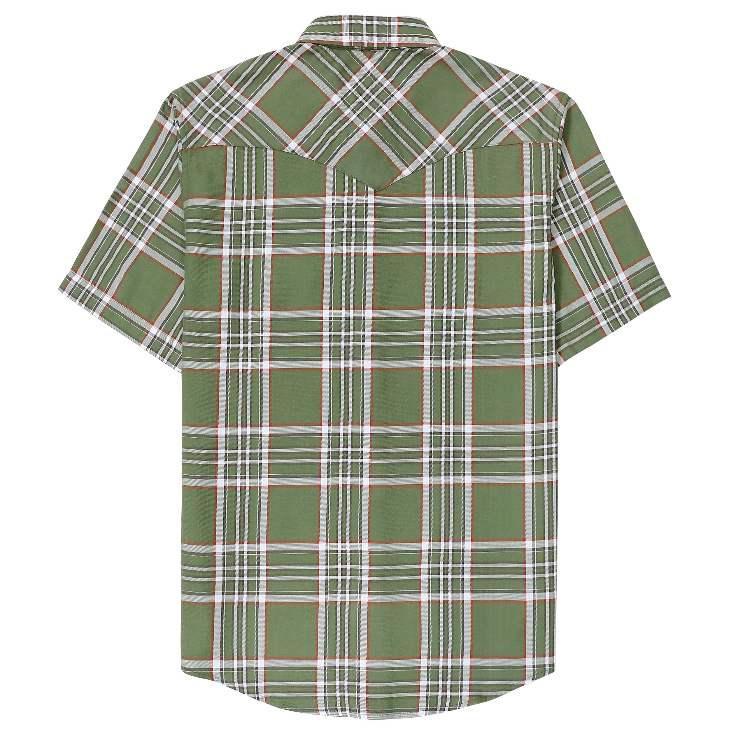 Chemises à carreaux à manches courtes en fibre de bambou Dubinik® pour hommes, style cowboy occidental, style vintage décontracté, avec boutons-pression nacrés, #29301
