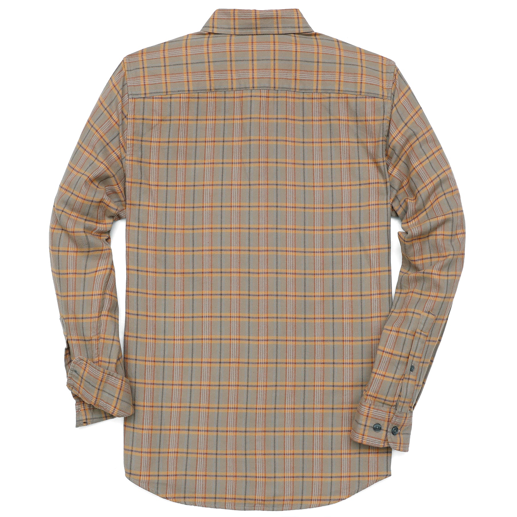 Herren Kariertes Flanell Langarmhemd #0334