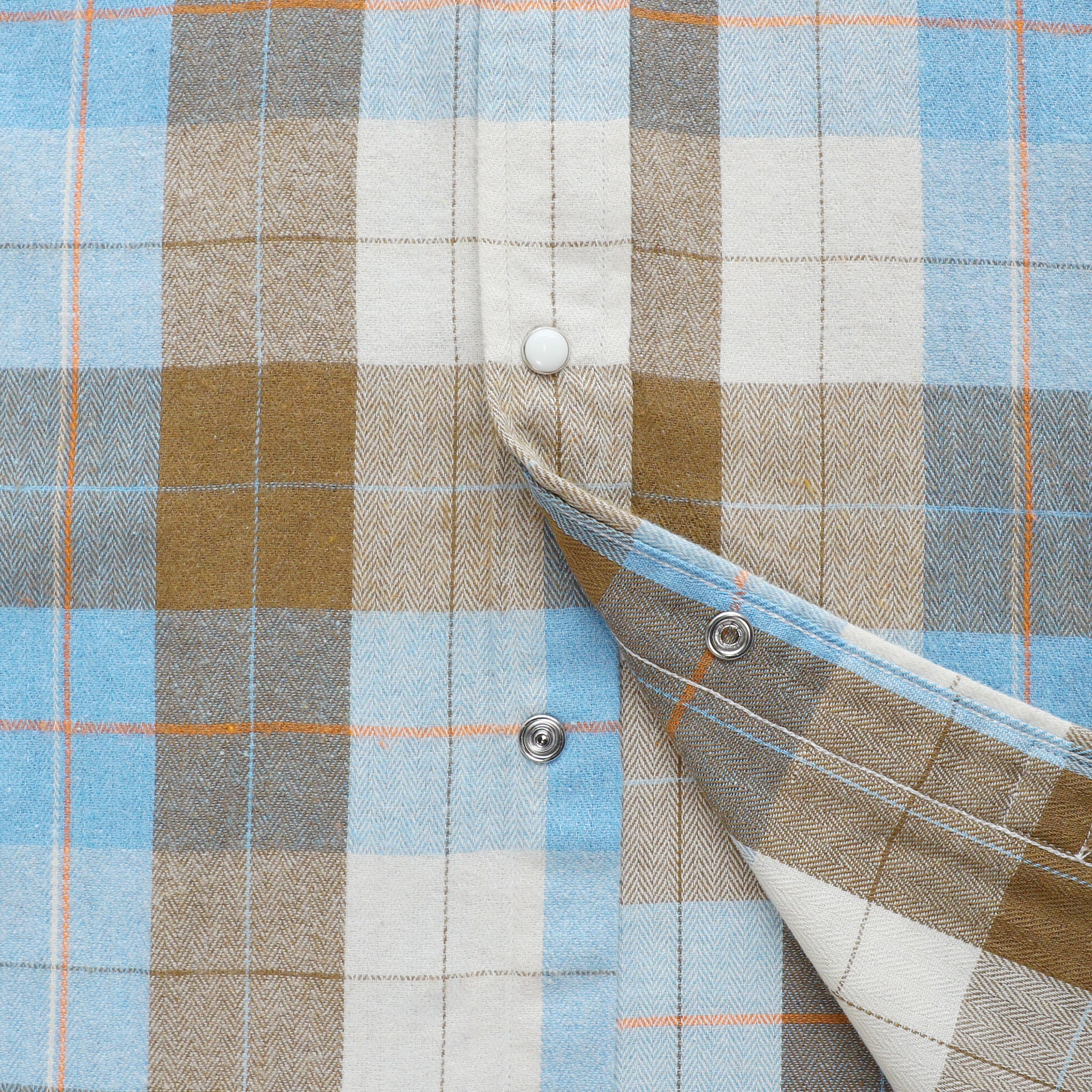 Mens Flannel Long Sleeve Pearl Snap Buttons Western Cowboy Vintage Casual Shirts #2821