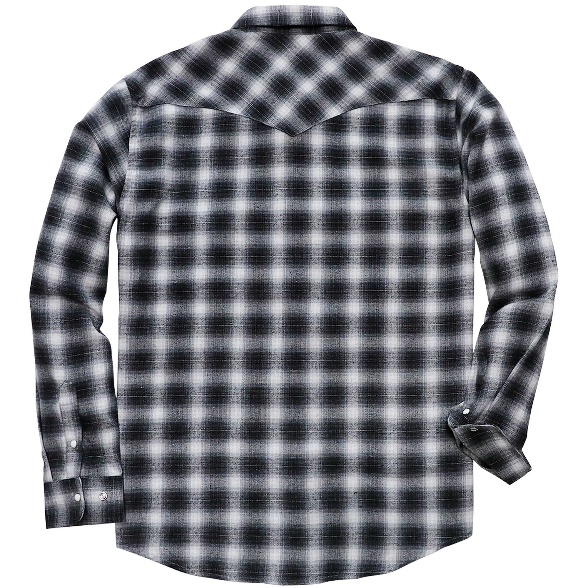 Mens Flannel Long Sleeve Pearl Snap Buttons Western Cowboy Vintage Casual Shirts #2819