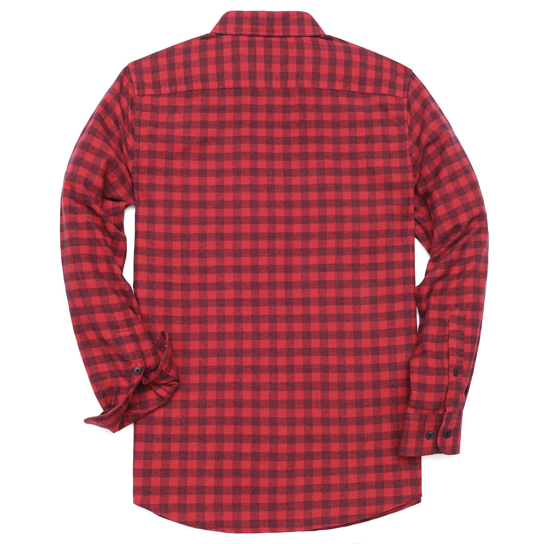 Herren Kariertes Flanell Langarmhemd #0307