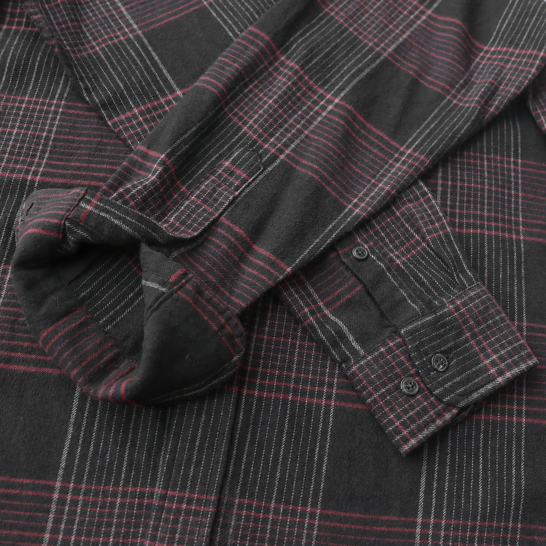 Herren Kariertes Flanell Langarmhemd #0321