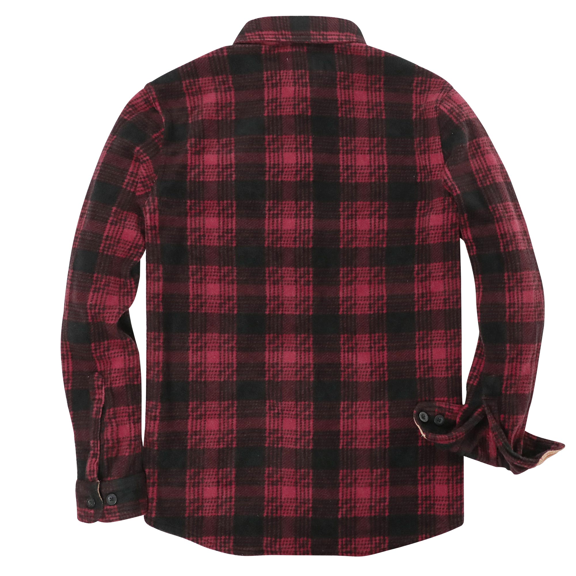 Mens Long Sleeve Fleece Shirt Casual Button Down Light-in-weight Shirt #1824