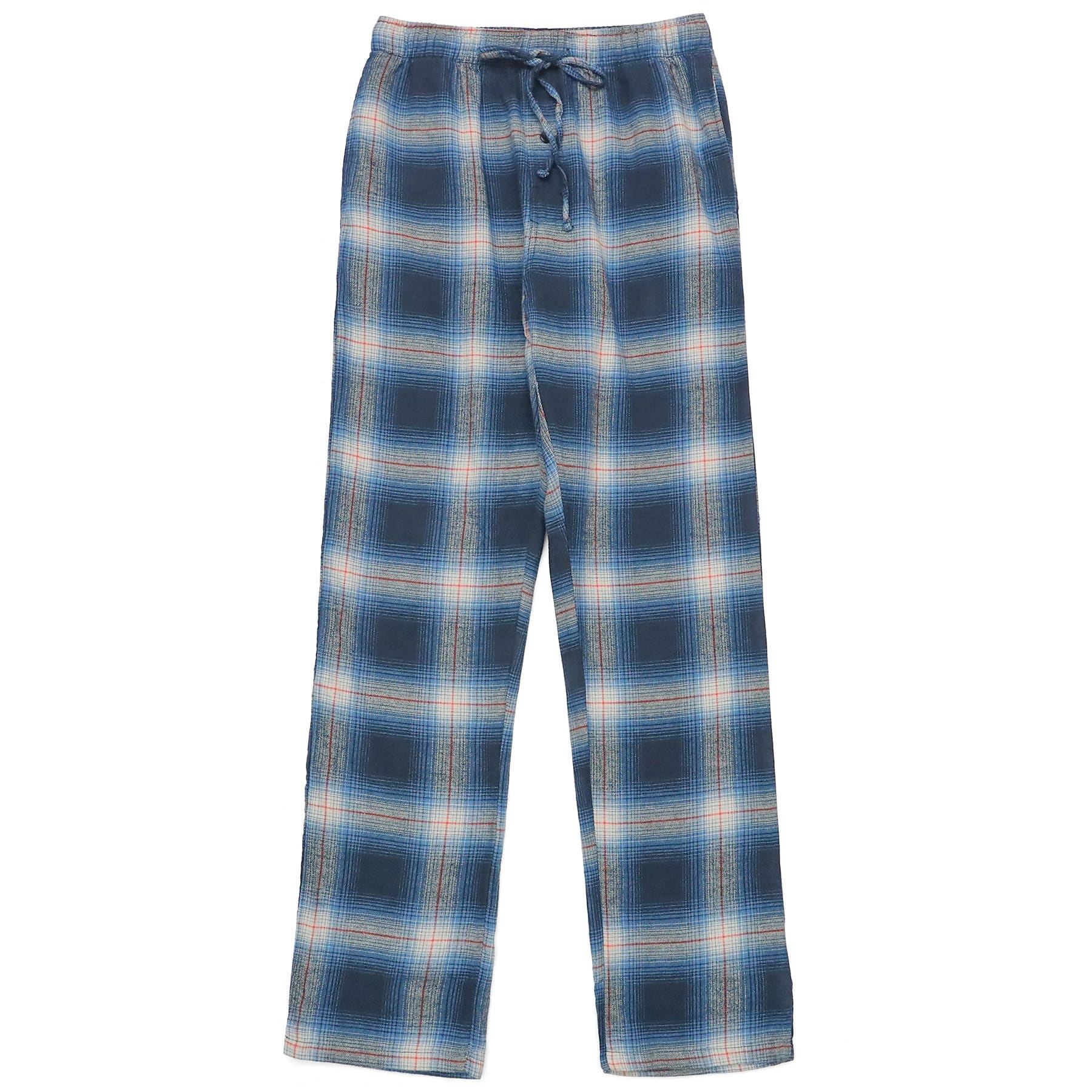 Pyjama en flanelle de coton à carreaux, pantalon de nuit et de détente, bas de pyjama avec poches et braguette boutonnée #3010
