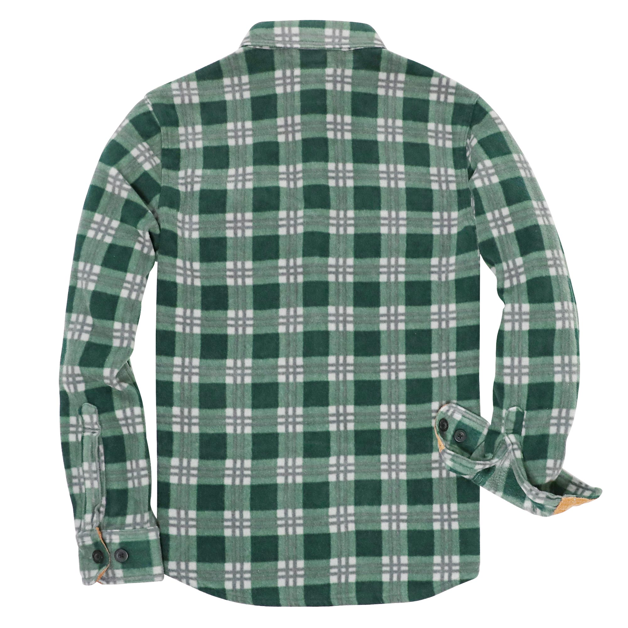 Mens Long Sleeve Fleece Shirt Casual Button Down Light-in-weight Shirt #1823