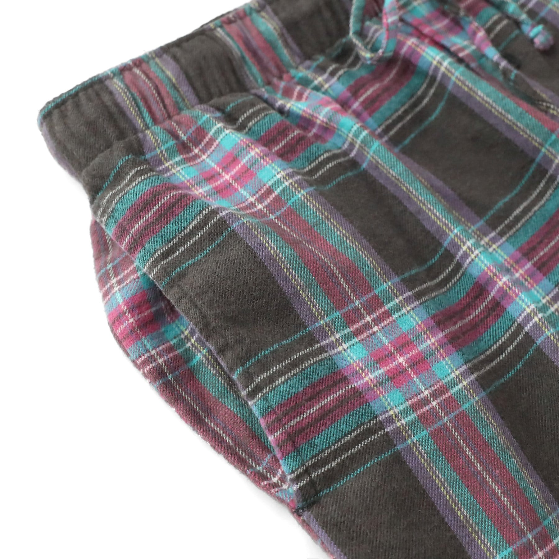 Pyjama en flanelle de coton à carreaux, pantalon de nuit et de détente, bas de pyjama avec poches et braguette boutonnée #3004