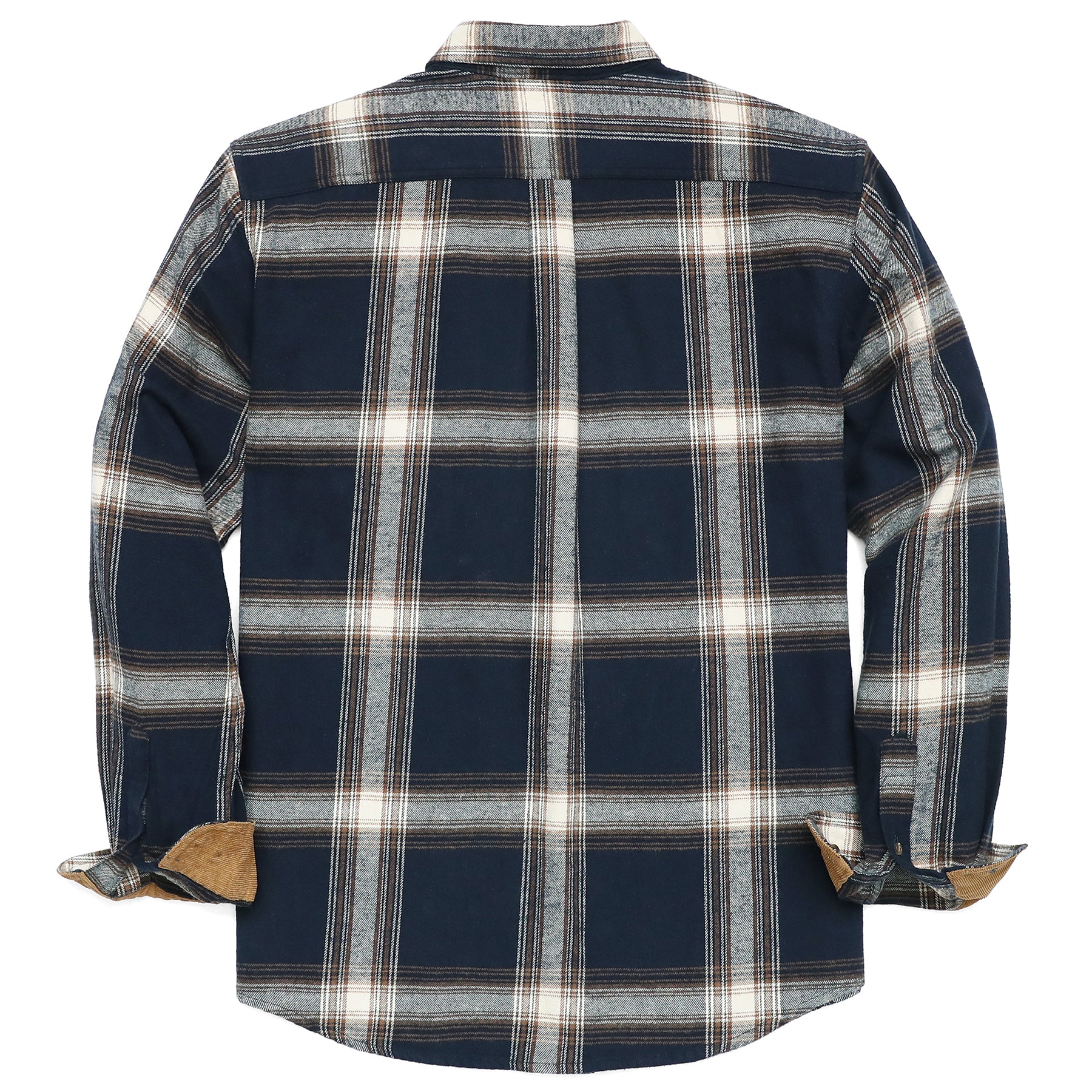 Mens Midweight Flannel Shirts Long Sleeve Casual Button Down Brushed 100% Cotton Shirt#1002