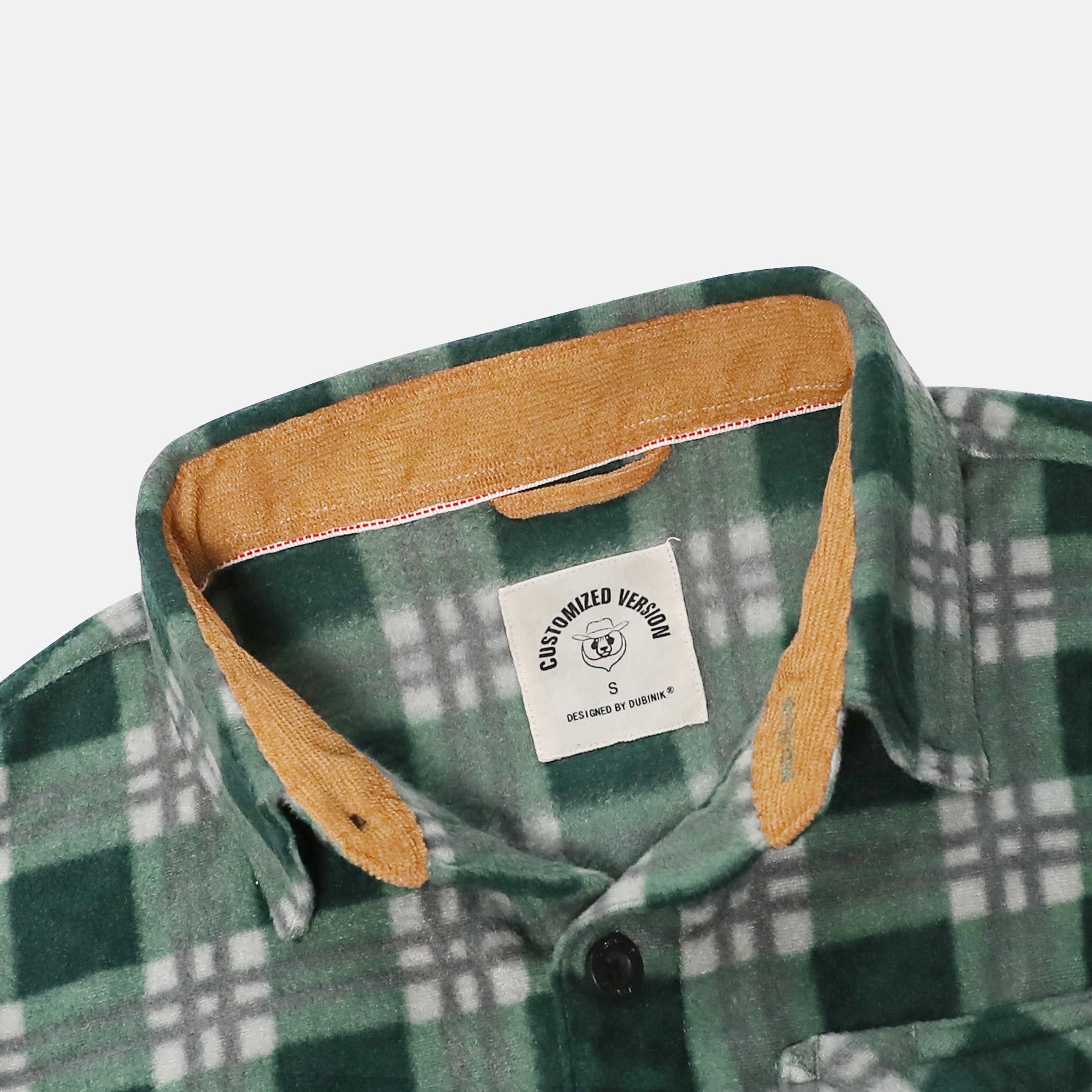 Mens Long Sleeve Fleece Shirt Casual Button Down Light-in-weight Shirt #1823