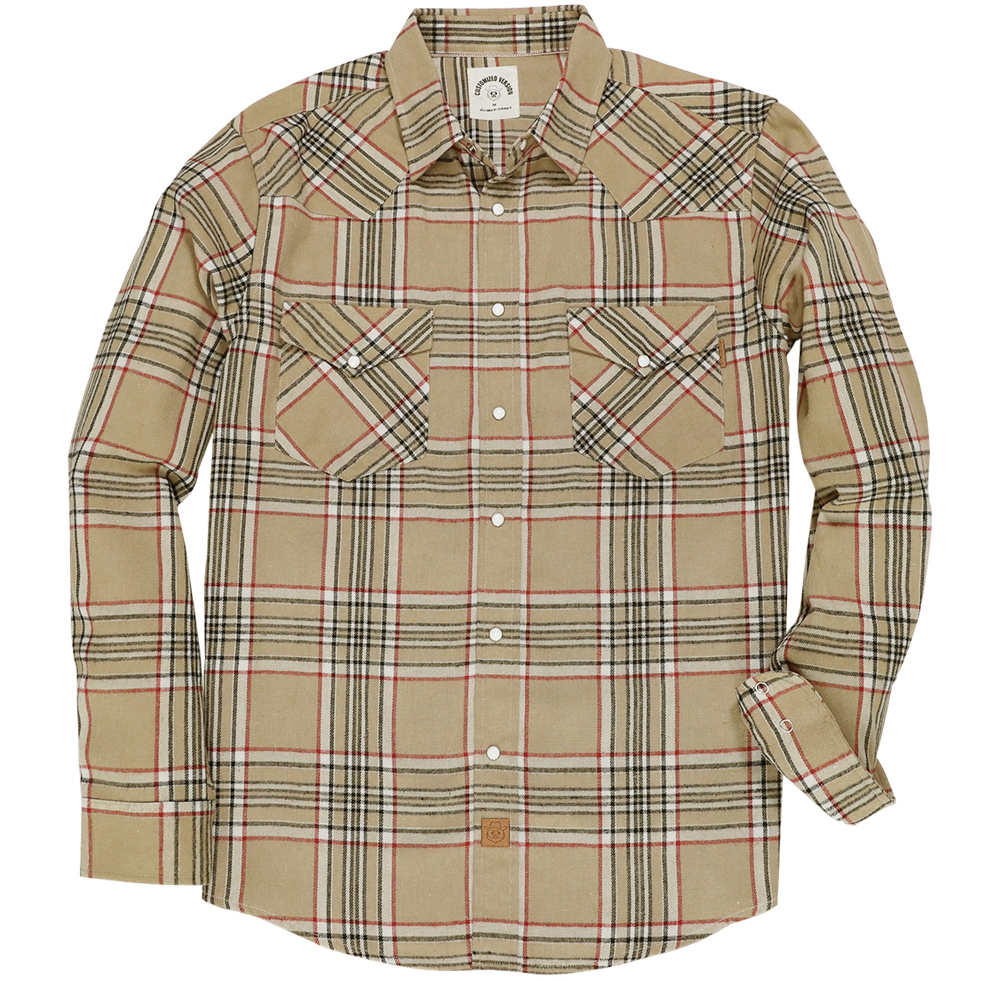 Mens Flannel Long Sleeve Pearl Snap Buttons Western Cowboy Vintage Casual Shirts #2809