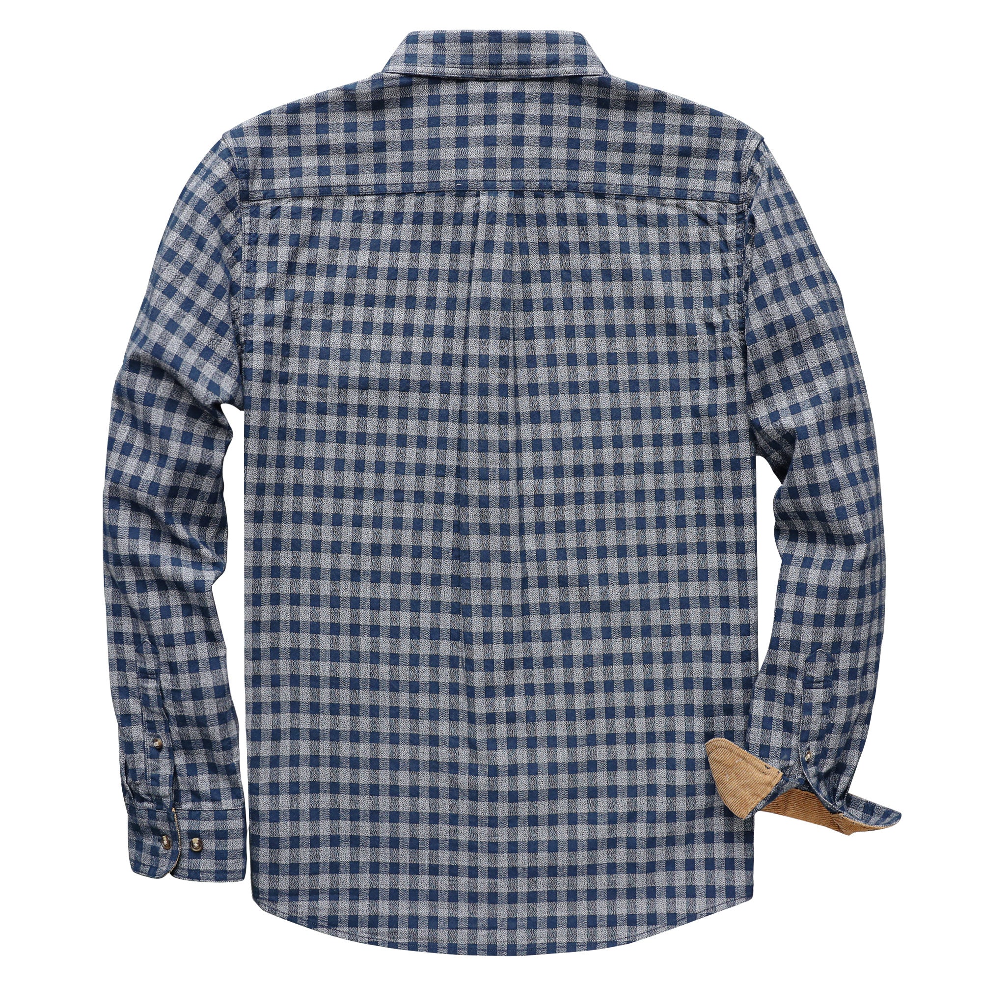 Mens Midweight Flannel Shirts Long Sleeve Casual Button Down Brushed 100% Cotton Shirt#1015