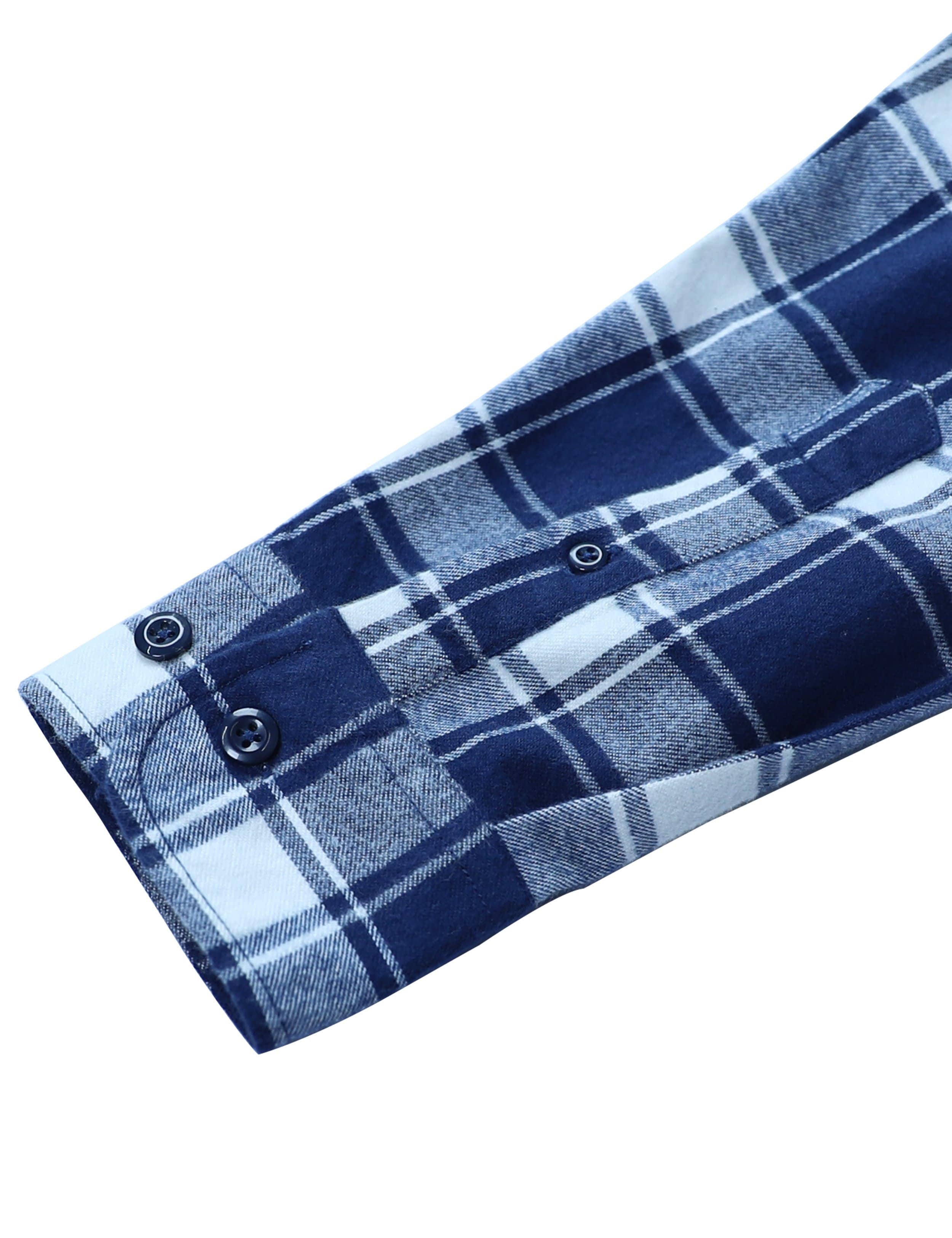 Men's Plaid Flannel Long Sleeve Shirts #0346