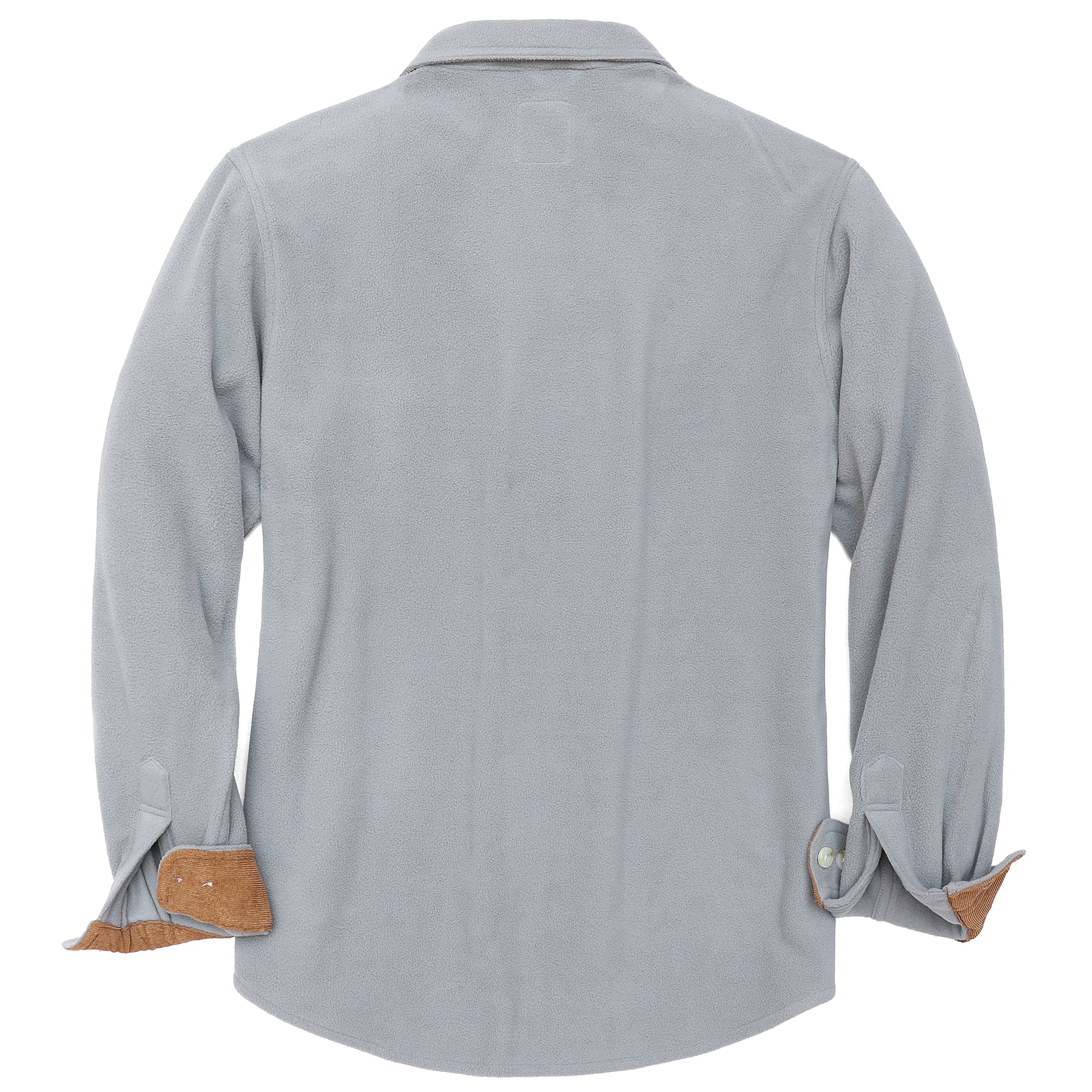 Mens Long Sleeve Fleece Shirt Casual Button Down Light-in-weight Shirt #1805