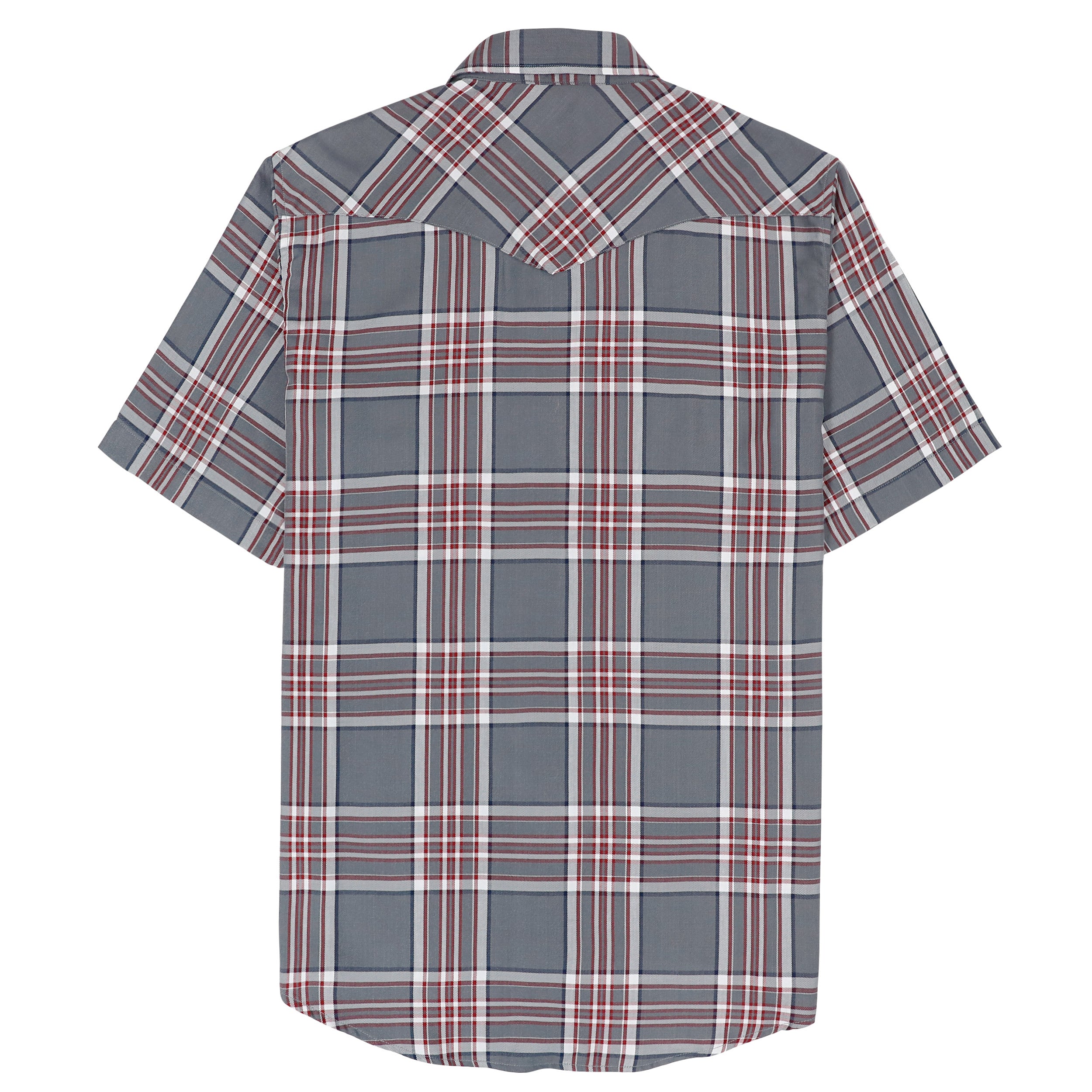 Chemises à carreaux à manches courtes en fibre de bambou Dubinik® pour hommes, style cowboy occidental, style vintage décontracté, avec boutons-pression nacrés, #29303