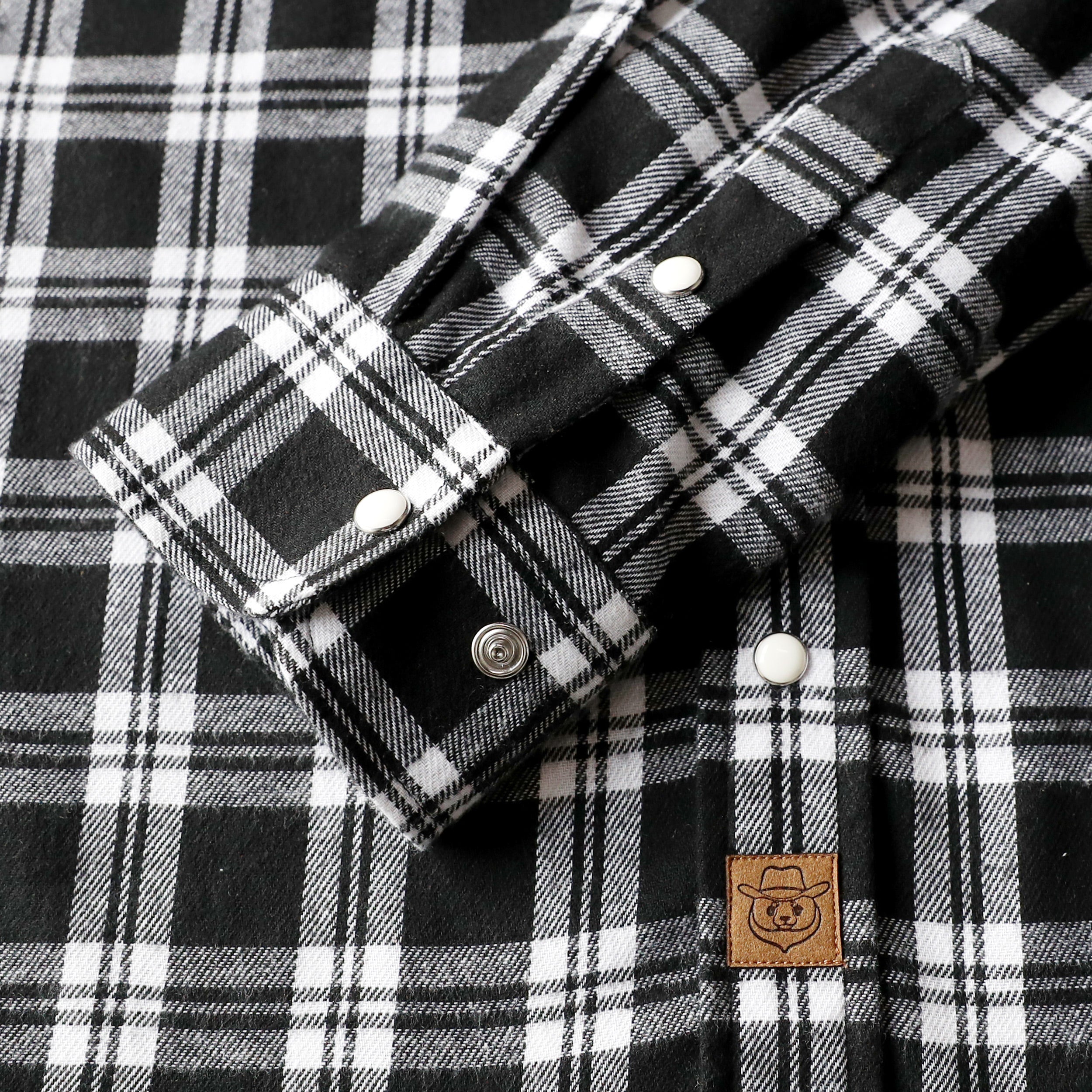 Mens Flannel Long Sleeve Pearl Snap Buttons Western Cowboy Vintage Casual Shirts #2804