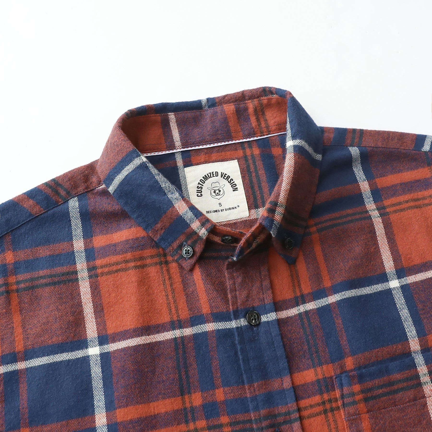 Herren Kariertes Flanell Langarmhemd #0310