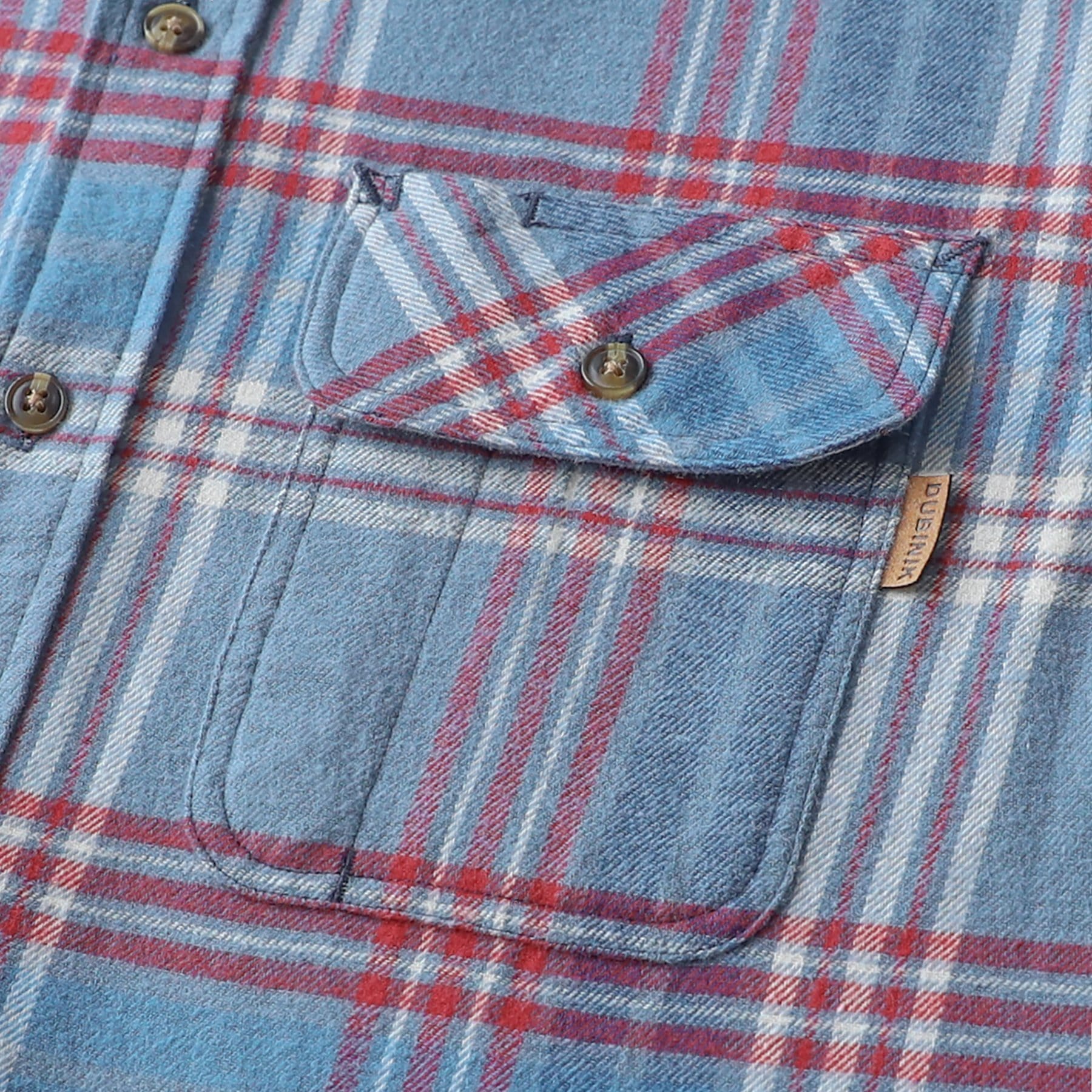 Mens Midweight Flannel Shirts Long Sleeve Casual Button Down Brushed 100% Cotton Shirt#1021